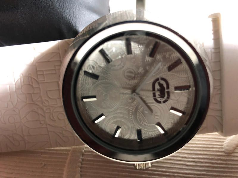 Designer Unltd Marc Ecko Unisex Quartz Watch and White Silicon Size ONE SIZE - 8 Thumbnail