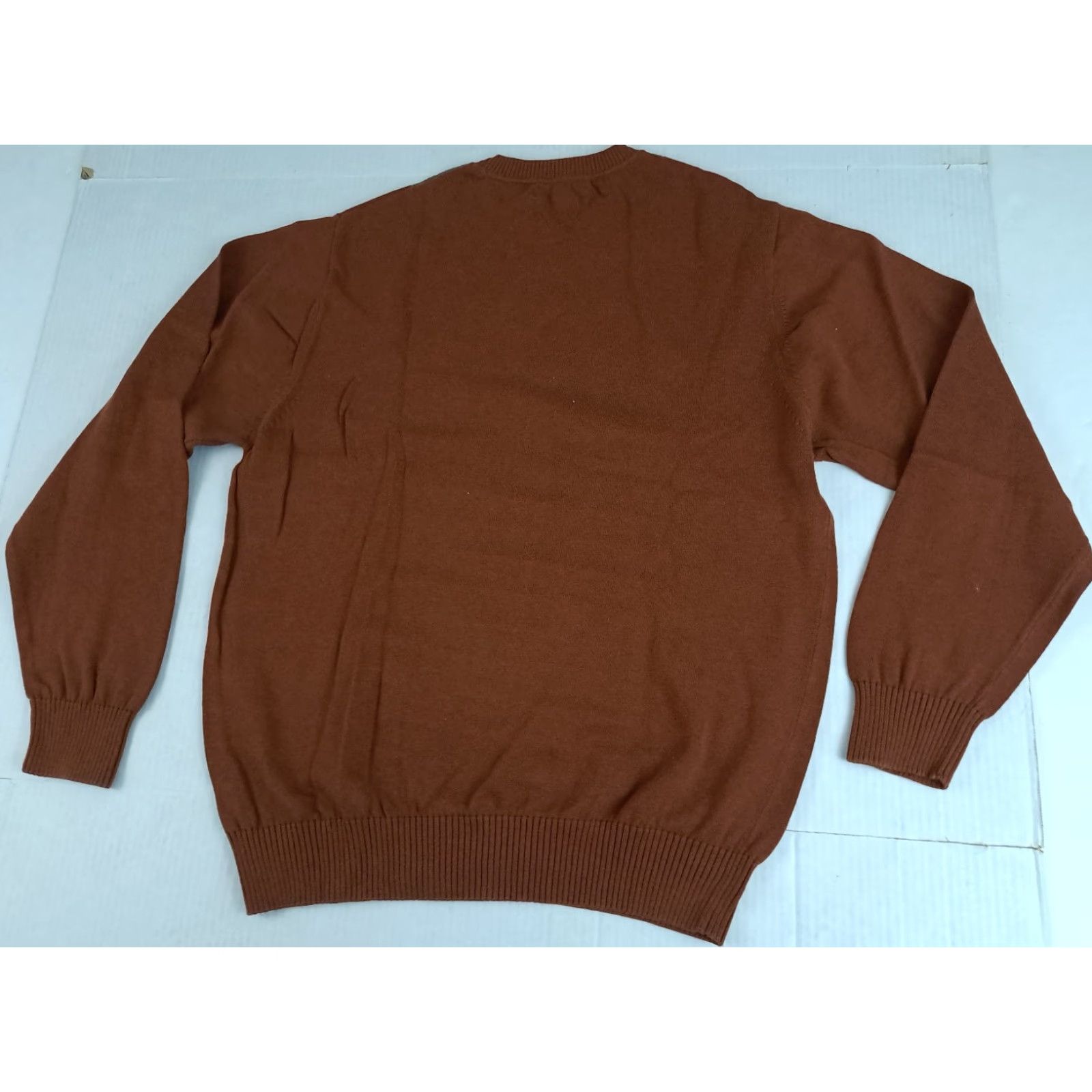 Vintage VINTAGE Argyle Brown Mens Cotton Knit Sweater Large Crew Neck Pullover Winter Casual Sweater Alex Cannon Mens Size L Brown Cotton Knit Vintage Size US L / EU 52-54 / 3 - 5 Thumbnail