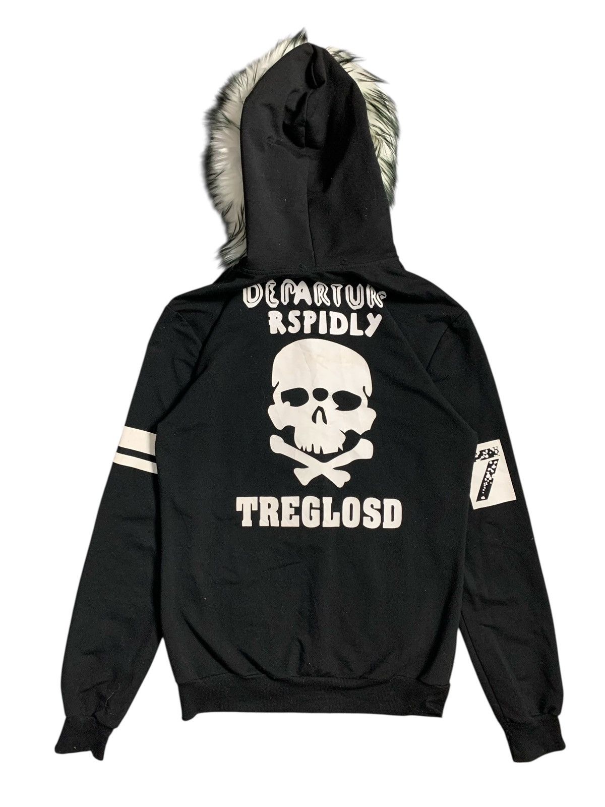 20471120 DEPARTURE RSPIDLY SKULL FUR ZIP HOODIE IFSIX LGB STYLE Size US M / EU 48-50 / 2 - 2 Thumbnail