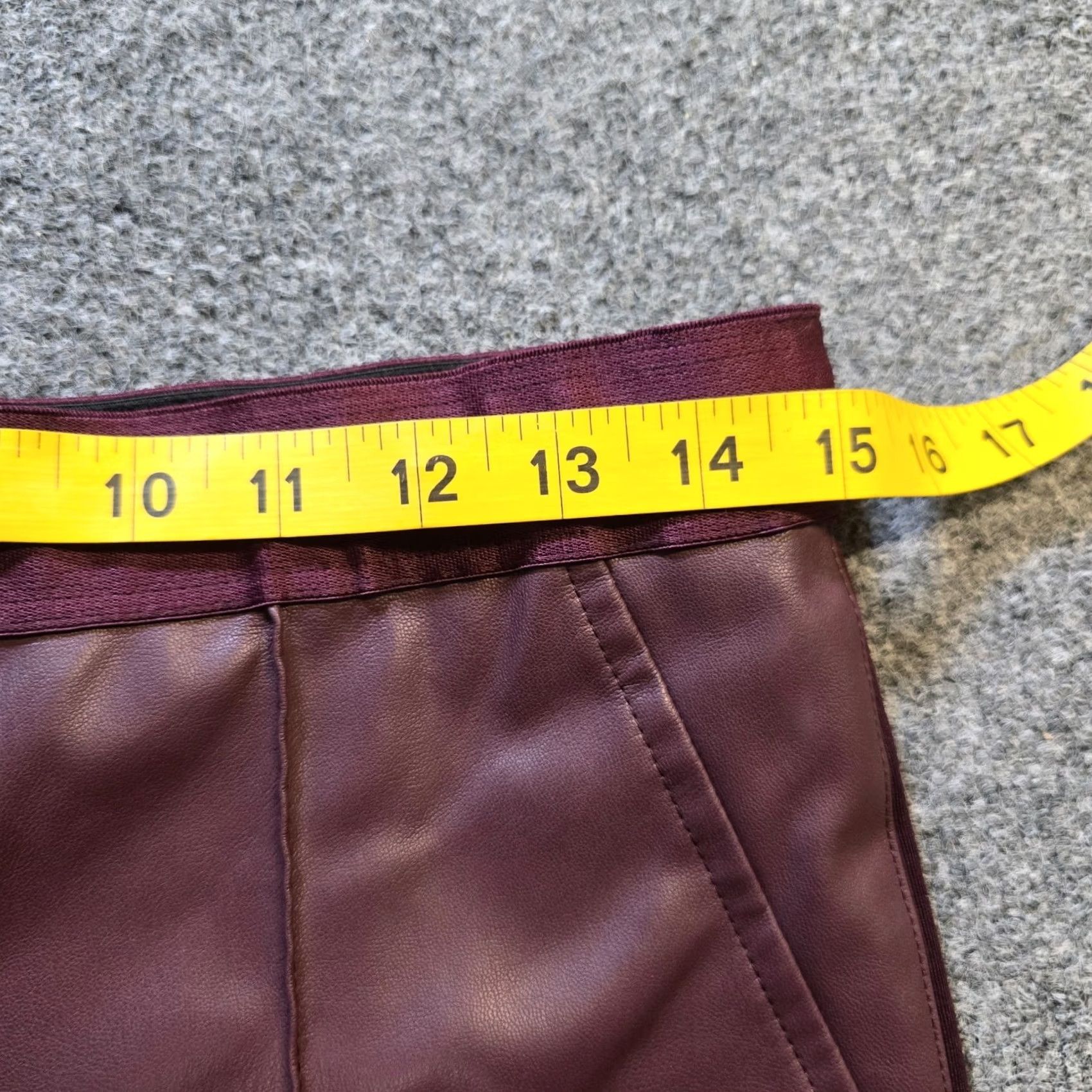 Bailey 44 Bailey 44 Pants Women L Red Burgundy Faux Leather Pull On Flare Casual Dress Pants Easter Size 36" / US 14 / IT 50 - 5 Thumbnail