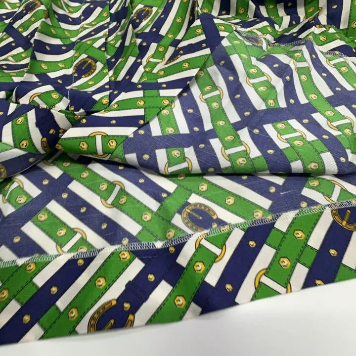 Gucci Gucci Green Patterned Silk Long Skirt-2507 Size M / US 6-8 / IT 42-44 - 4 Thumbnail