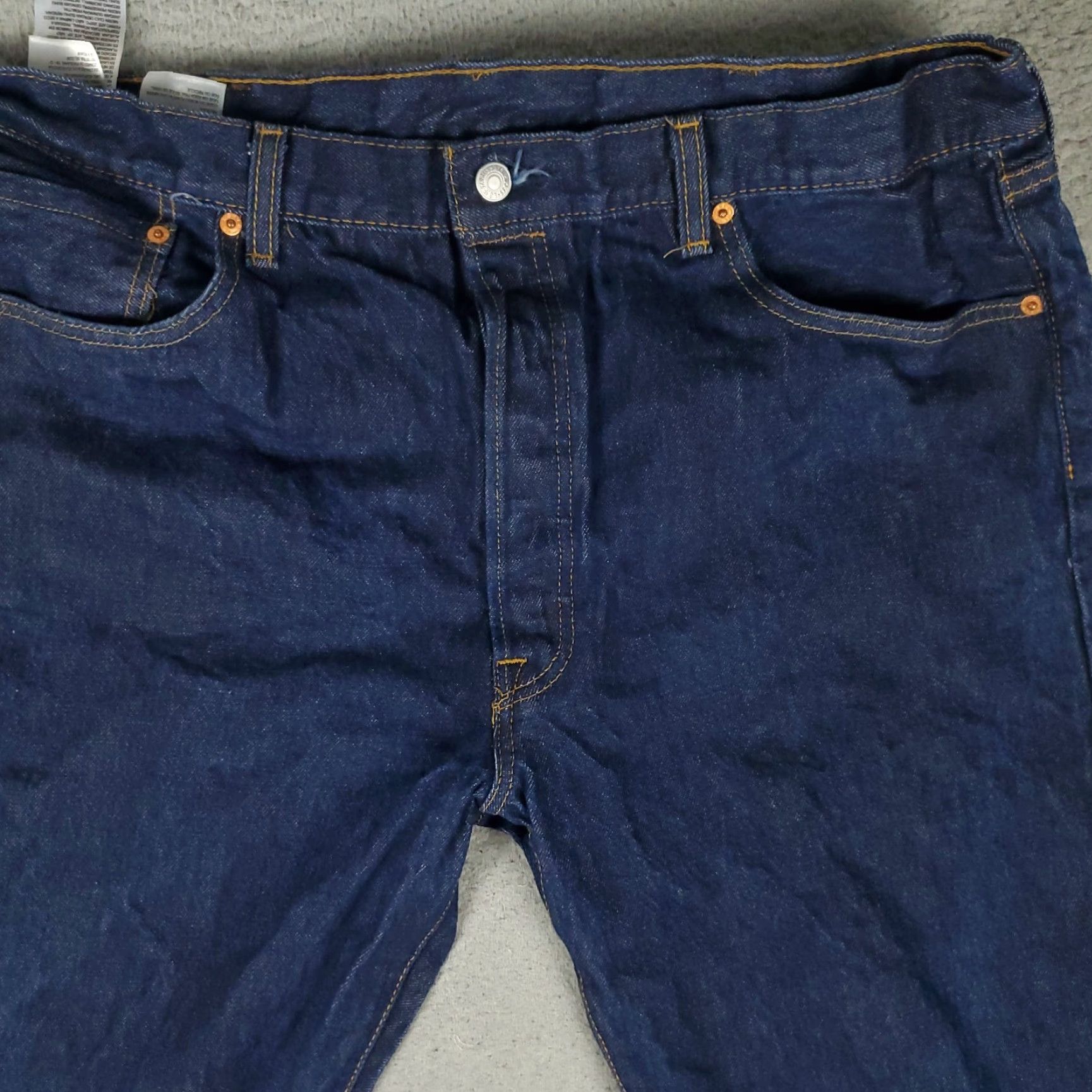 Levi's VINTAGE Levis 501 Jeans Mens Size 40x30 Blue Button Fly Straight Leg Denim Pants Size US 40 / EU 56 - 2 Thumbnail