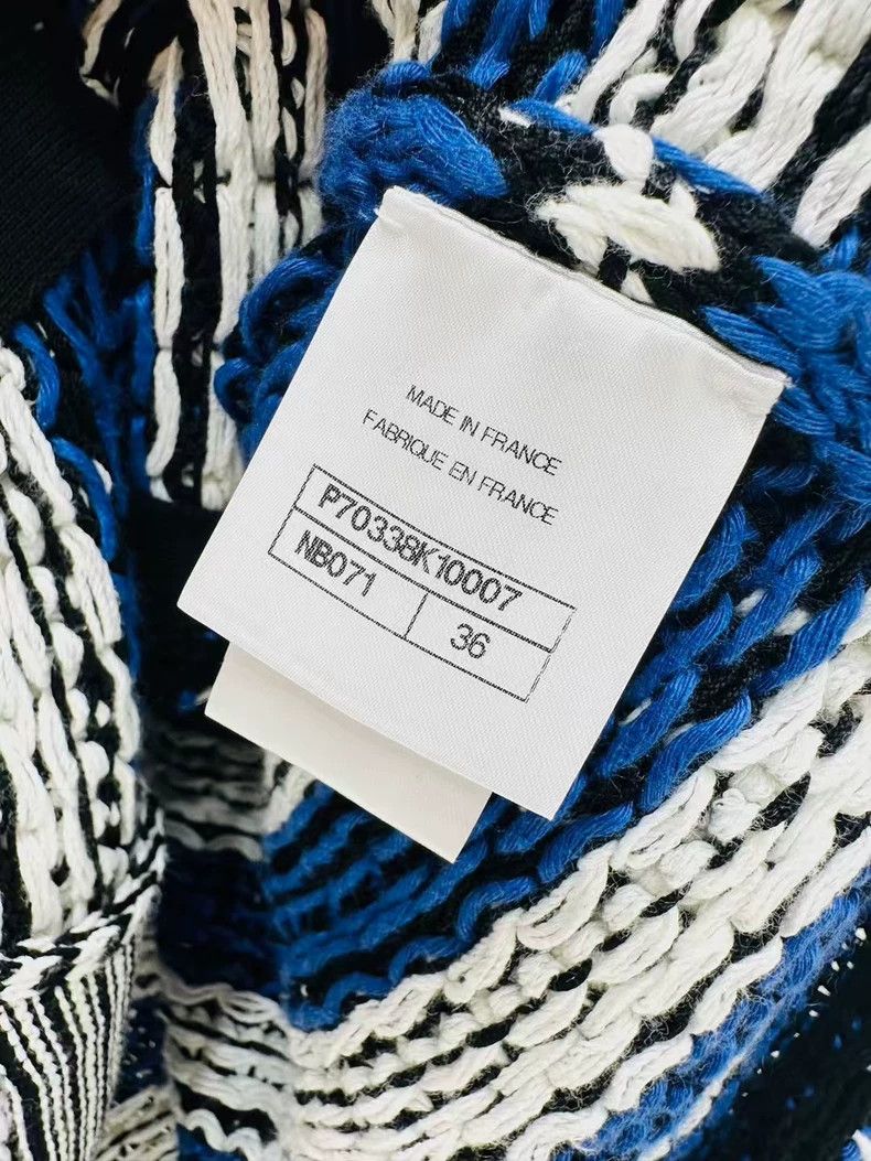 Chanel Chanel Striped blue and white lapel cardigan jacket Size XS / US 0-2 / IT 36-38 - 8 Thumbnail