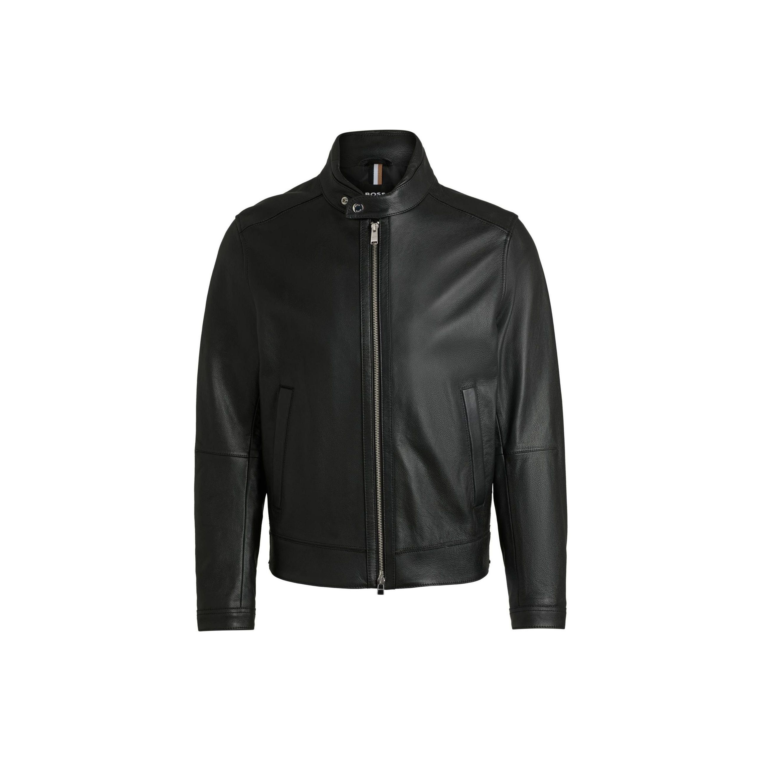 Hugo Boss BOSS Black Leather Jacket Size L Size US L / EU 52-54 / 3 - 1 Thumbnail