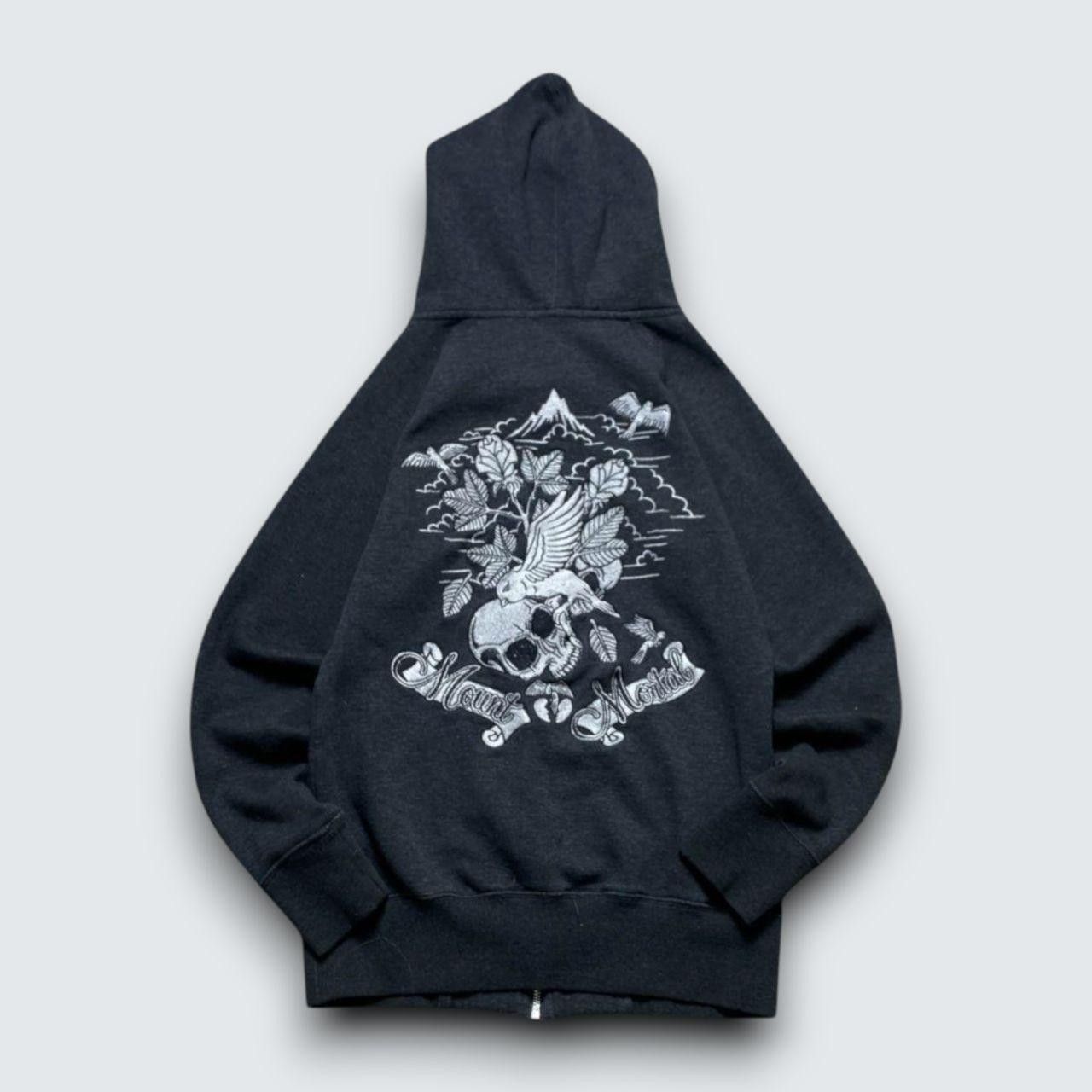 Japanese Brand 00s Embroidered Hoodie Grey XS Size US XS / EU 42 / 0 - 1 Thumbnail