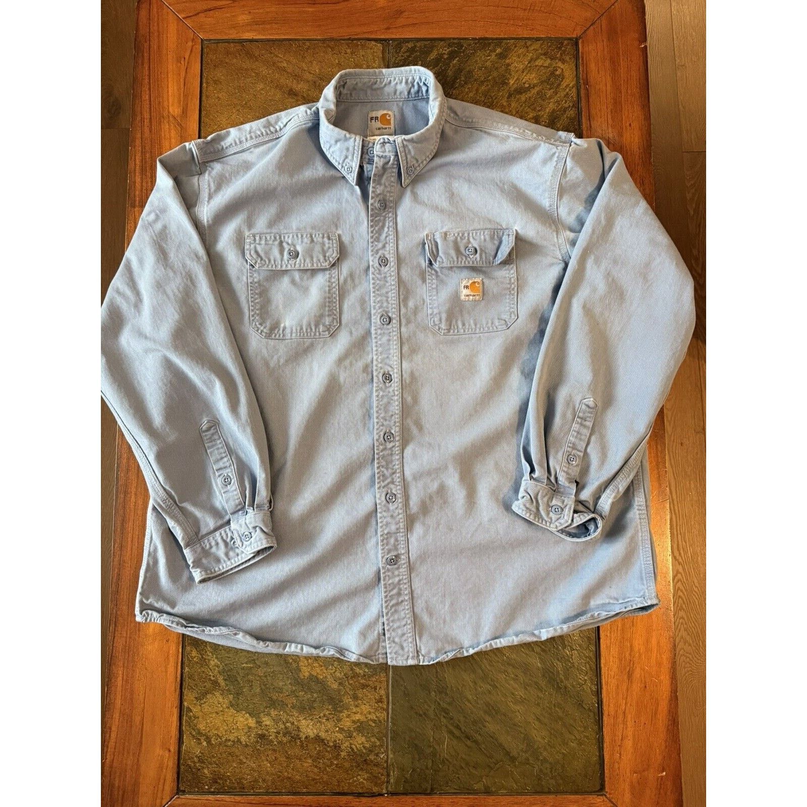 Carhartt Carhartt Men's Flame Resistant FR LS Work Shirt Button Down Size US XXL / EU 58 / 5 - 2 Thumbnail