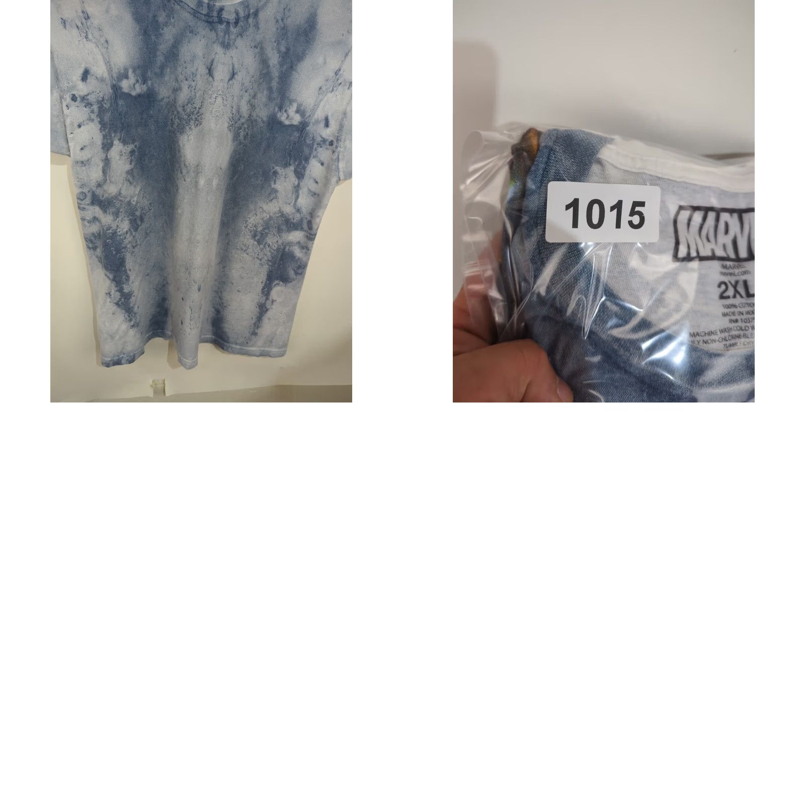Vintage VINTAGE Marvel Avengers T-Shirt 2XL Blue Tie Dye Iron Man Thor Hulk Profiles Shirt Mens Regular Short Sleeve Graphic Print Marvel Universe Size US XXL / EU 58 / 5 - 9 Thumbnail