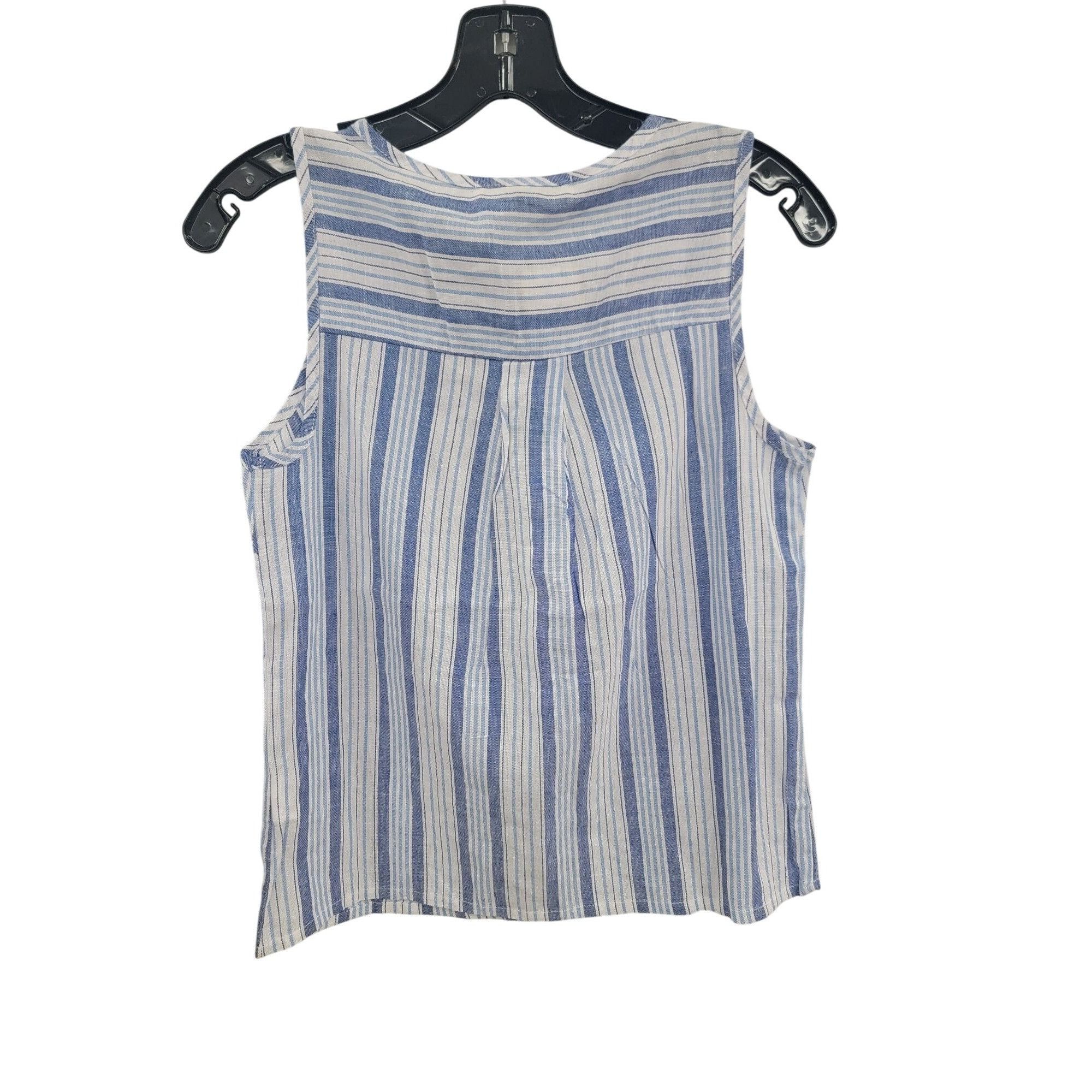 Other Juniors' Rewind Linen Tank Top, Girl's, Size: XS, Blue Size XS / US 0-2 / IT 36-38 - 4 Thumbnail