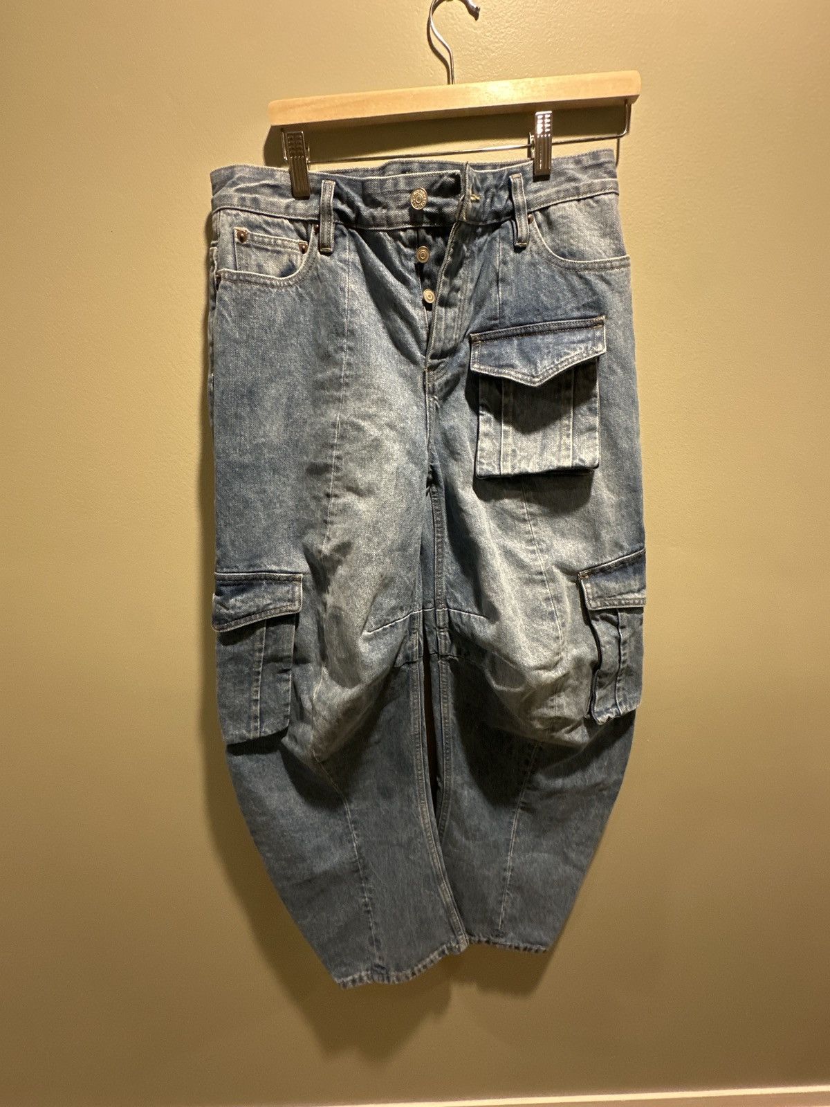 Acne Studios Acne Studios Blue Cargo Jeans Size 34" / US 12 / IT 48 - 1 Thumbnail