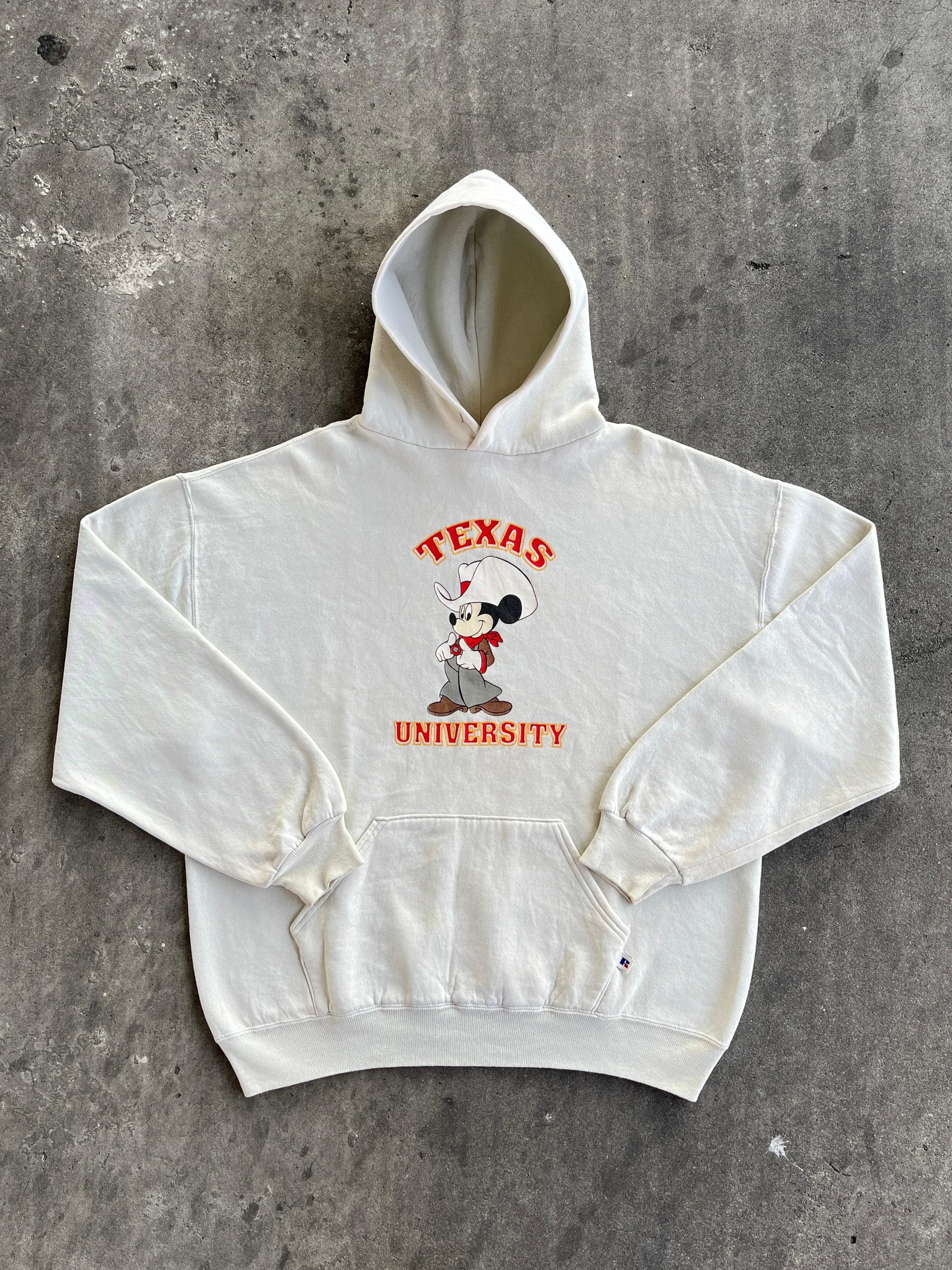 Image of Russell Athletic x Vintage Russel X Mickey Hoodie in White, Men's (Size XL)