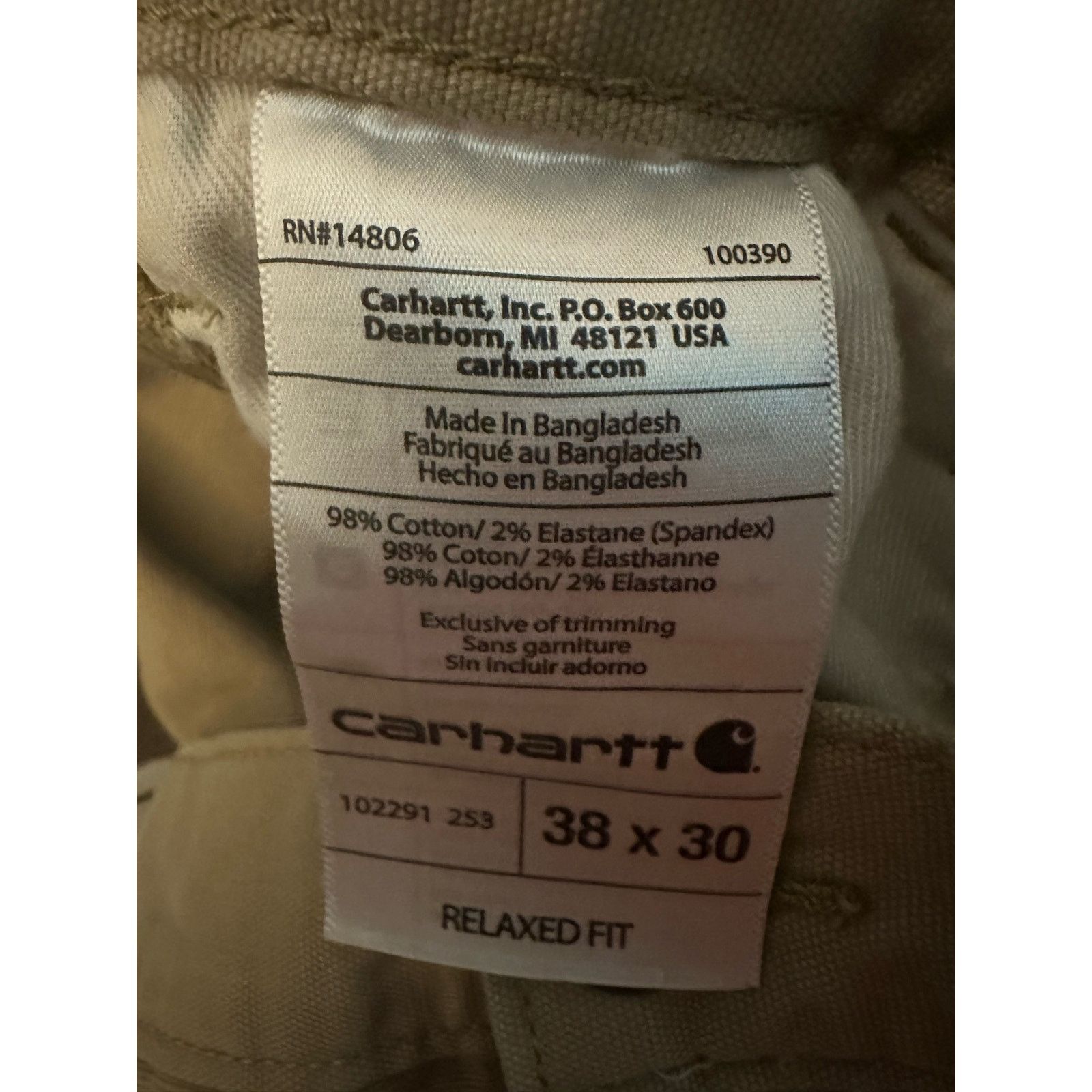 Carhartt Carhartt Men's Relaxed Fit Gray Utility Work Pant, Sz 38x30 Size US 38 / EU 54 - 6 Thumbnail