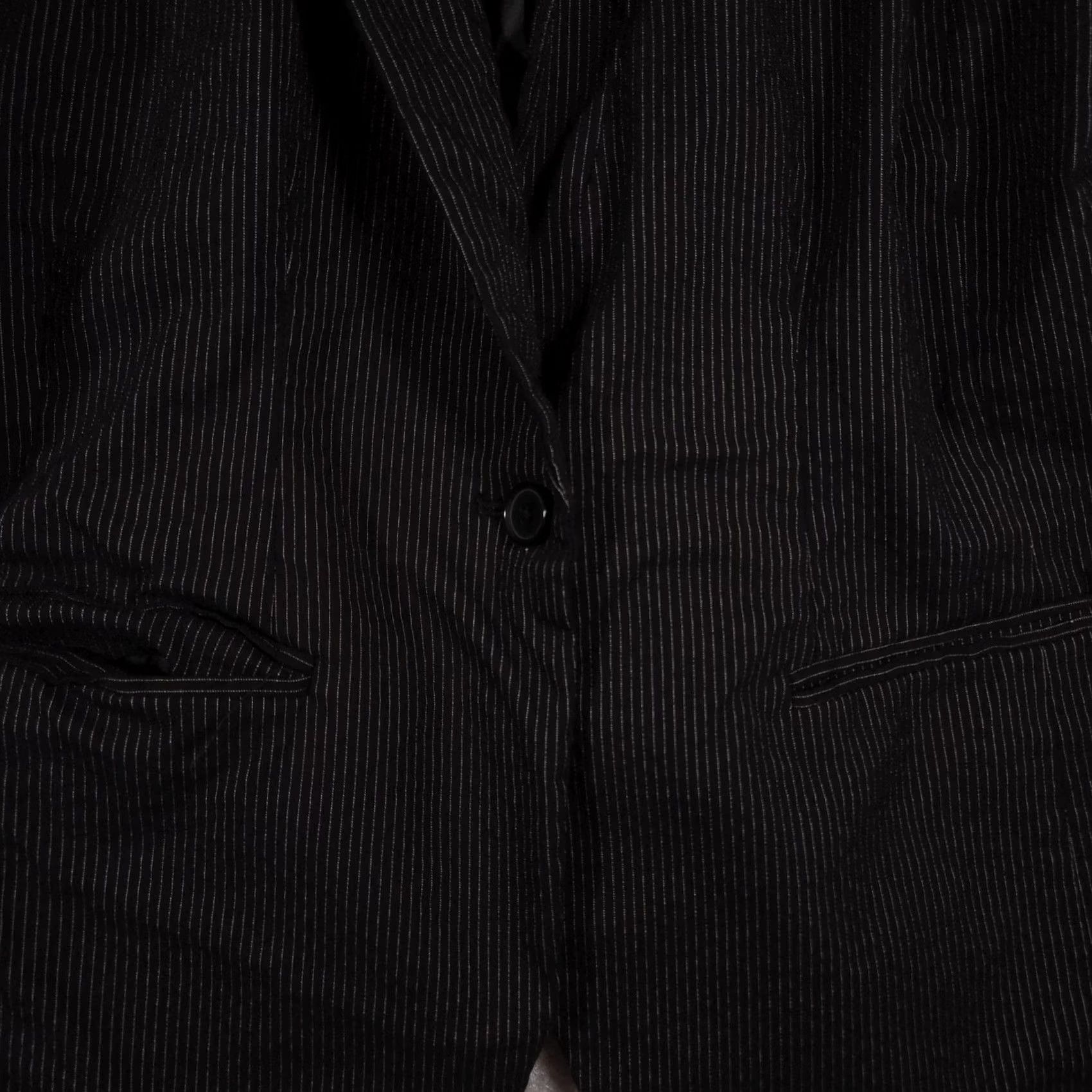 Apt. 9 The Torie Jacket Blazer Womens 16 Black Pinstripe One Button Notch Lapel Career Size XXL / US 16-18 / IT 52-54 - 4 Thumbnail