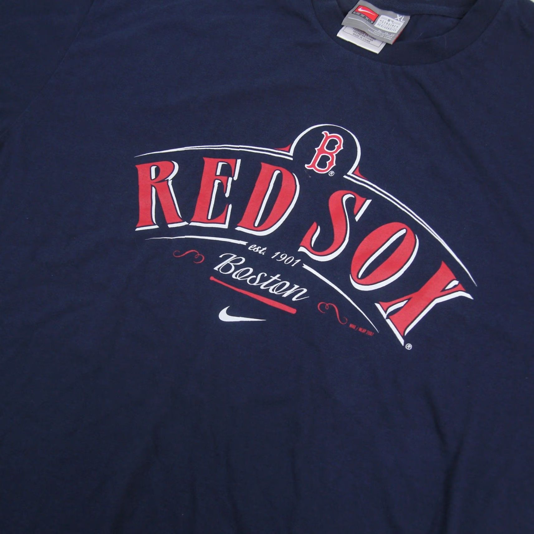 Nike VINTAGE Nike Boston Red Sox Mens XL T Shirt Blue Size US XL / EU 56 / 4 - 2 Thumbnail