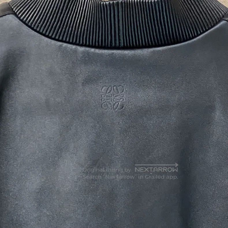 Loewe Loewe Black Leather Jacket with Back Logo Size S / US 4 / IT 40 - 3 Thumbnail