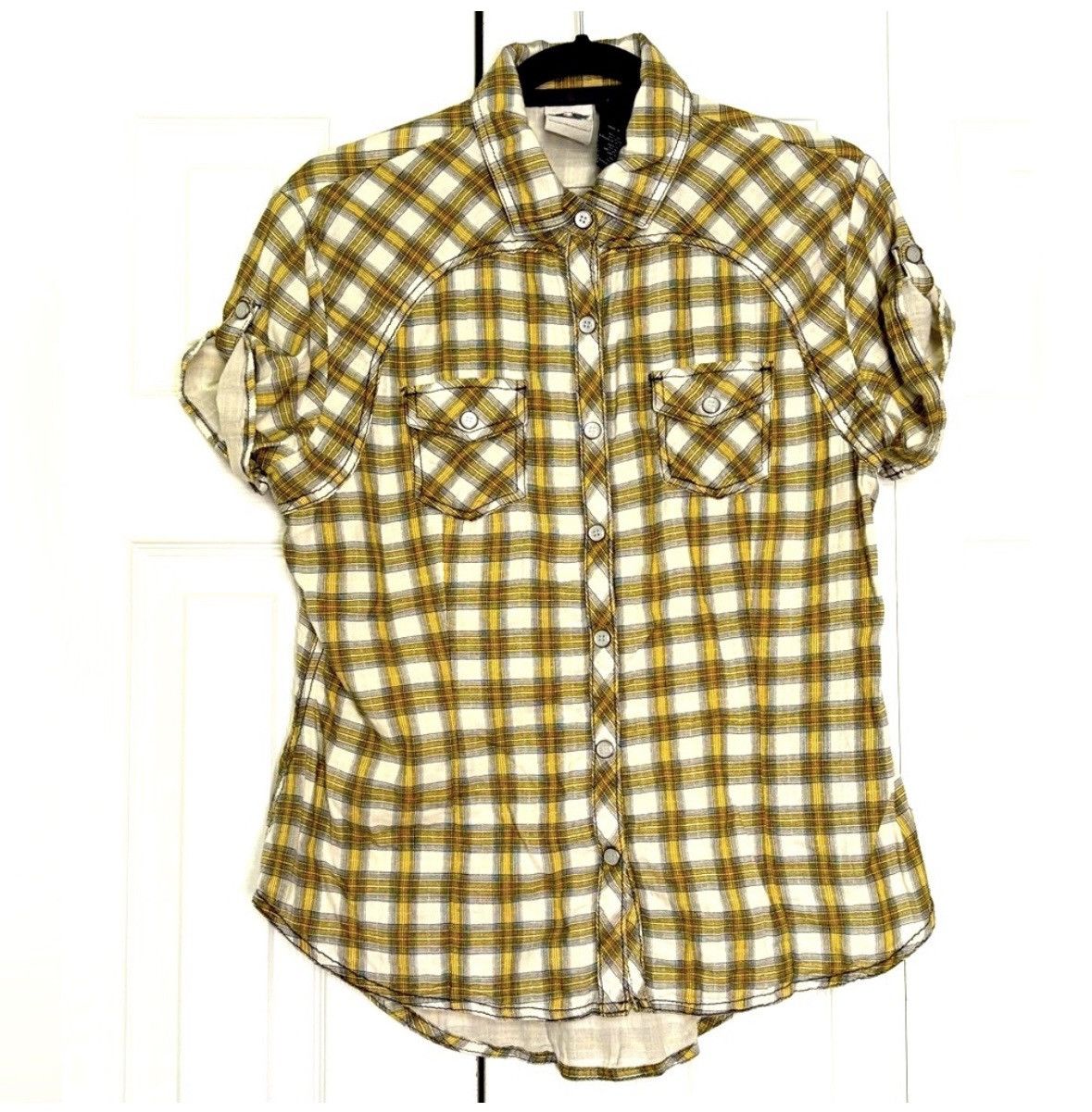 Harley Davidson Harley Davidson Genuine Women's Pearl Snap Plaid Short Sleev Size M / US 6-8 / IT 42-44 - 1 Thumbnail