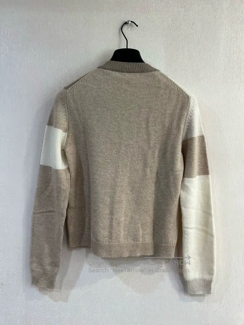 Hermes Hermes Women's Cashmere Sweater with Khaki Brown Patchwork Size XS / US 0-2 / IT 36-38 - 2 Thumbnail
