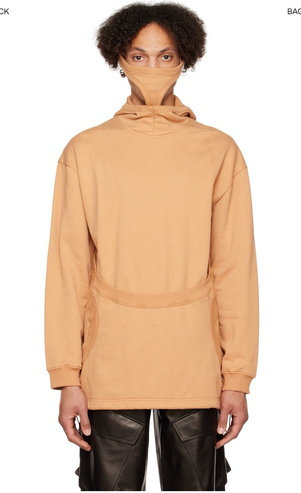 Dion Lee Dion Lee Tan Interlock Mask Hoodie Size US M / EU 48-50 / 2 - 6 Thumbnail
