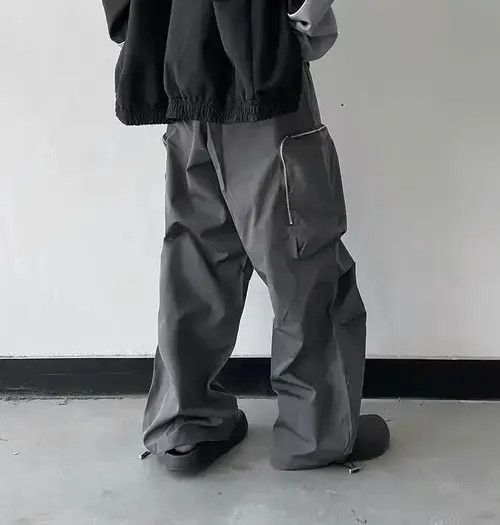 Jean Baggy Cargo Pants Straight Casual Harajuku Y2K Style Pockets Size US 34 / EU 50 - 4 Thumbnail