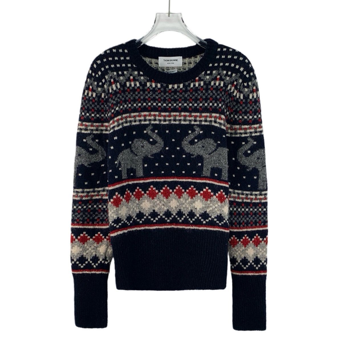 Thom Browne Thom Browne Color Wool Long Sleeve Knit Sweater K26WX Size S / US 4 / IT 40 - 1 Thumbnail