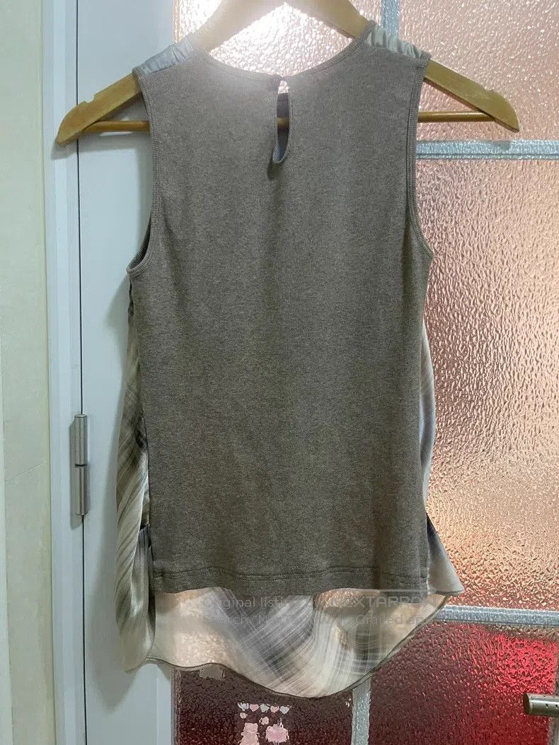 Brunello Cucinelli brunello cucinelli Silk and Knit Sleeveless Top Size S / US 4 / IT 40 - 2 Thumbnail