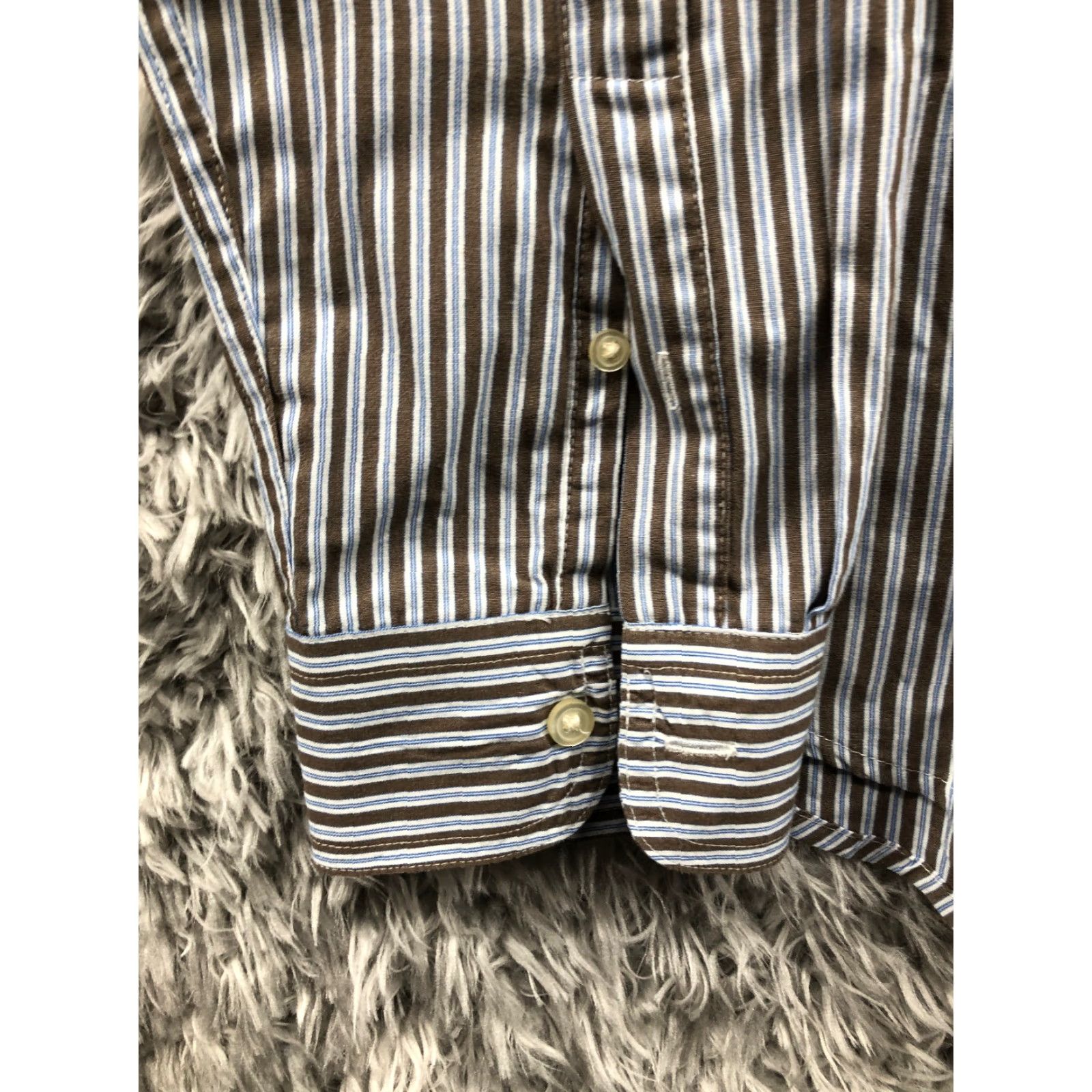 Chaps Chaps Shirt L Mens Brown Striped Long Sleeve Button-Down Collar Shirt Size US L / EU 52-54 / 3 - 3 Thumbnail