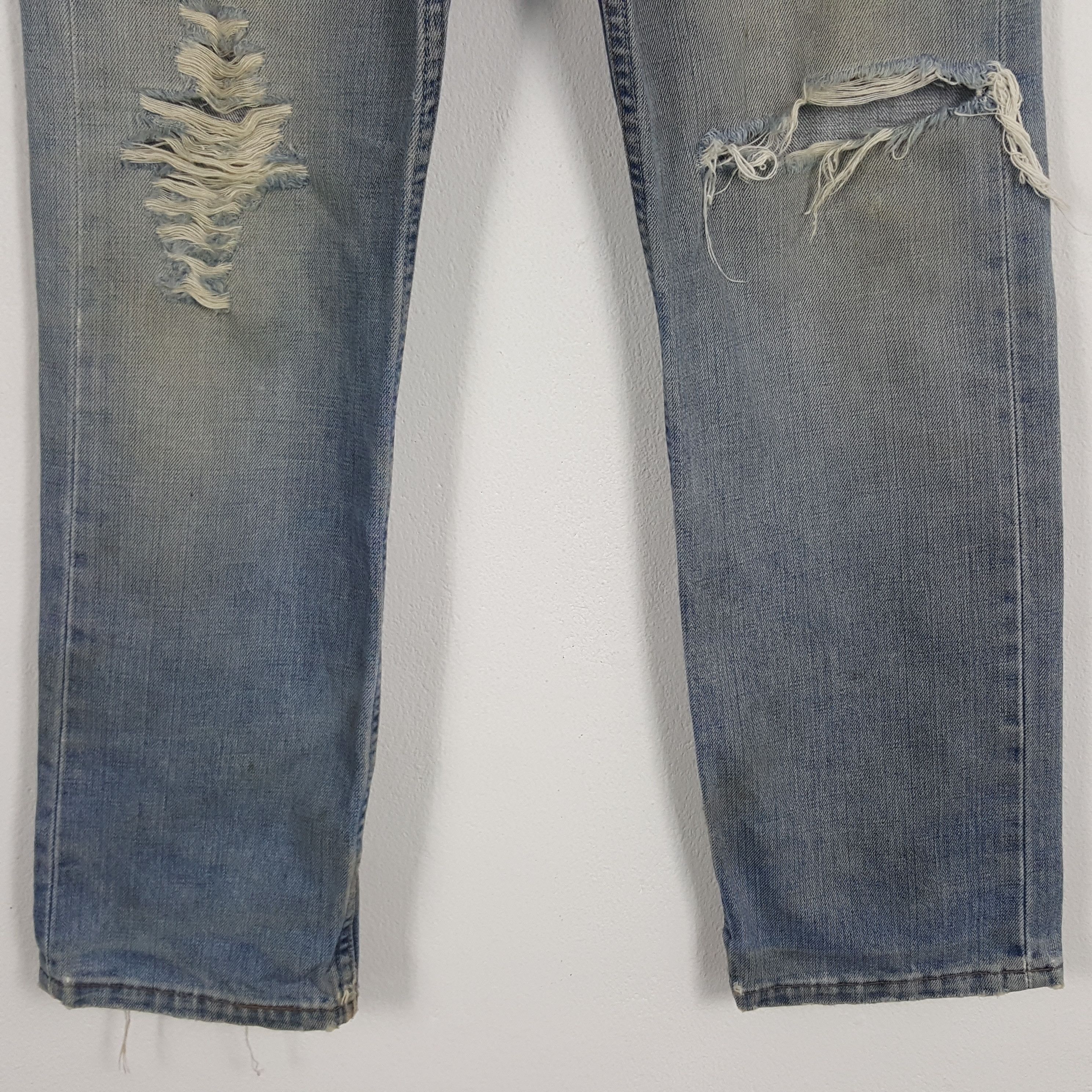 Levi's × Vintage Vintage Levi's 501 American Distressed Style Denim Jeans Size US 28 / EU 44 - 3 Thumbnail