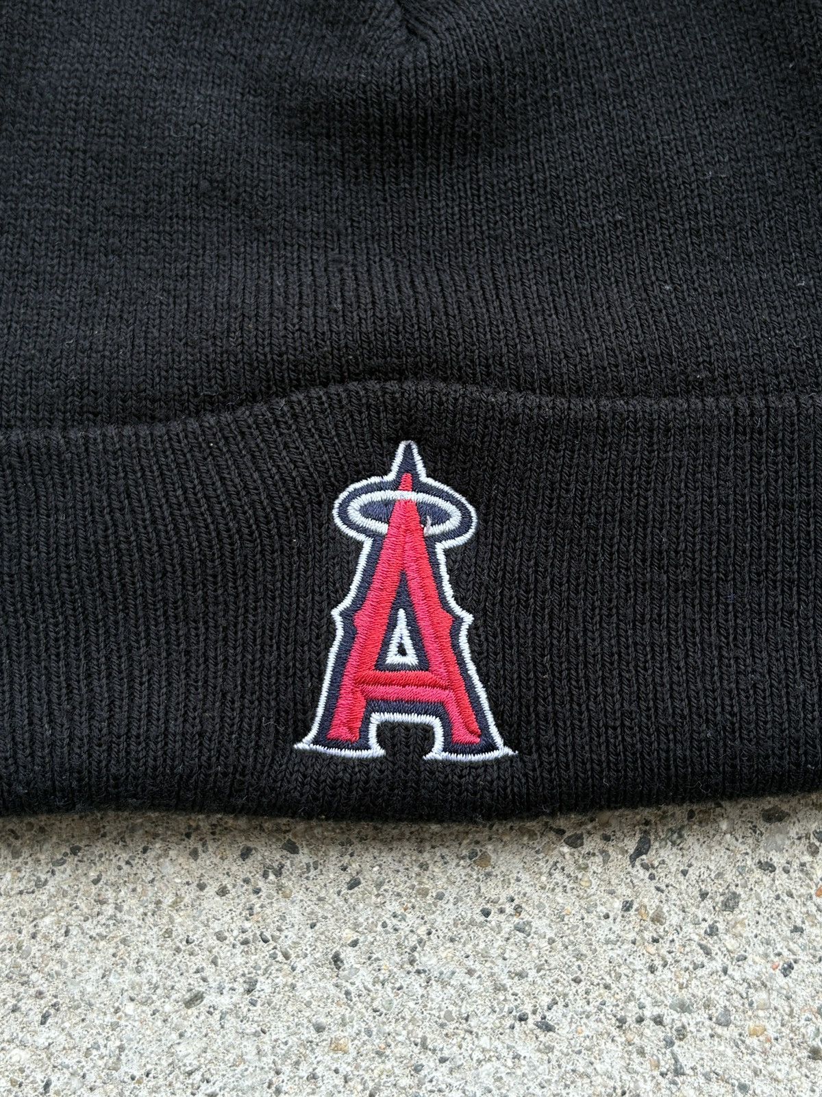 MLB × Twins Enterprise Inc. Vintage 2000s Y2K MLB Anaheim Angels Black Snow/Ski Beanie Size ONE SIZE - 3 Thumbnail