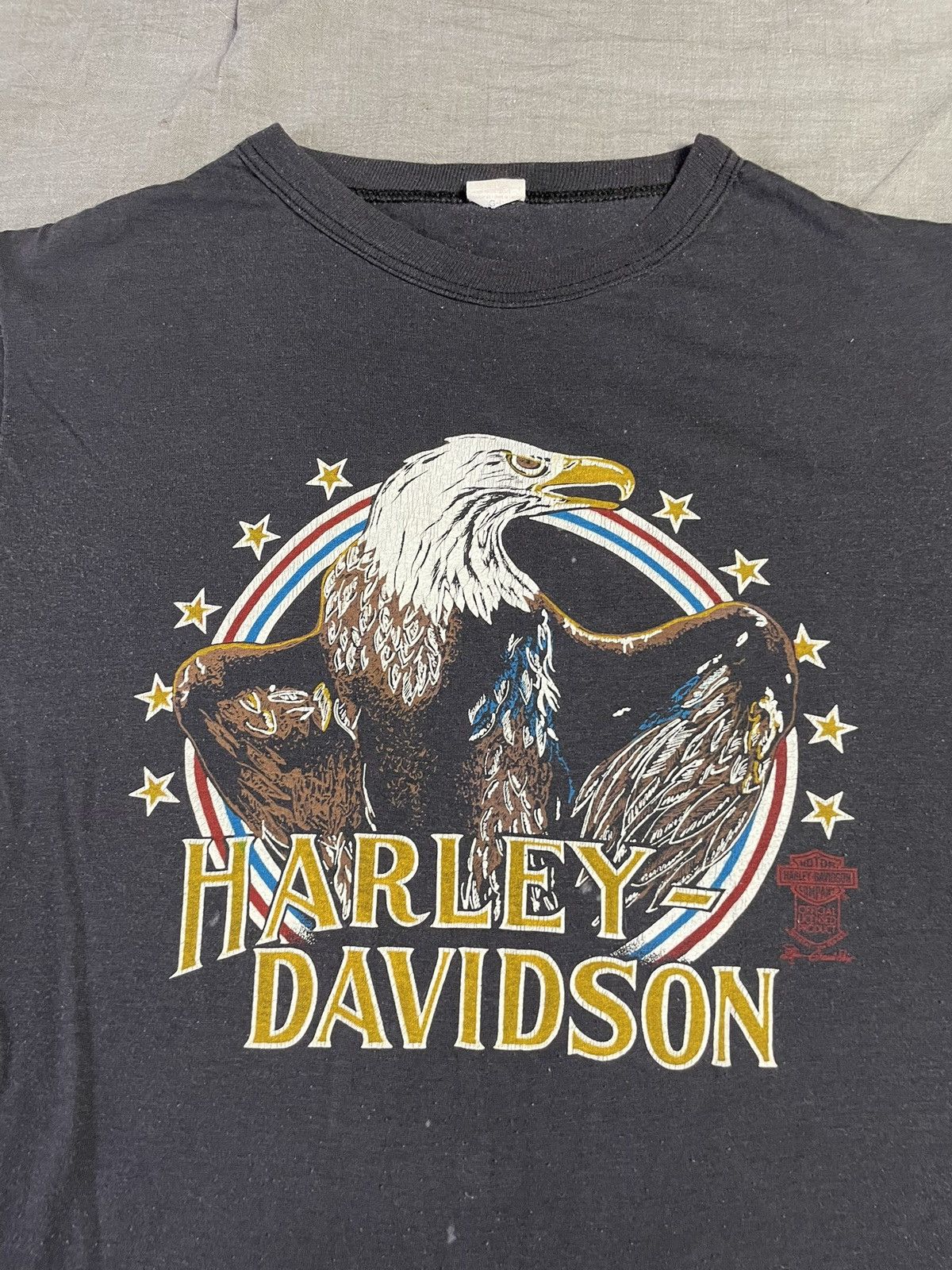 Harley Davidson Vintage Harley Davidson Shirt Small Black 80s Ringer Toronto Size US S / EU 44-46 / 1 - 2 Thumbnail