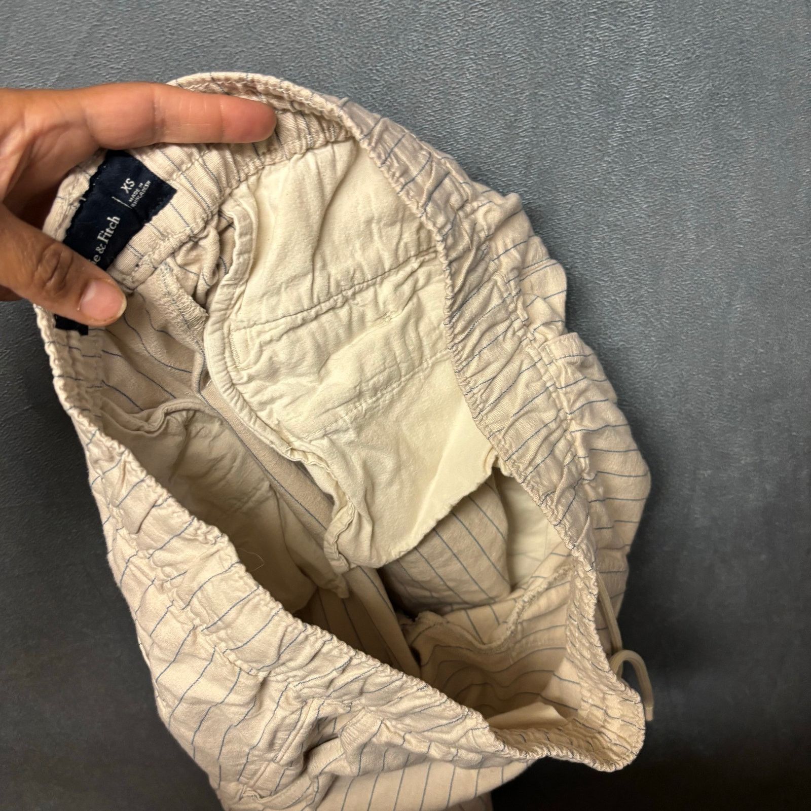 Abercrombie & Fitch Abercrombie & Fitch Linen Blend Shorts Summer Pin Striped XS Size US 29 - 7 Thumbnail