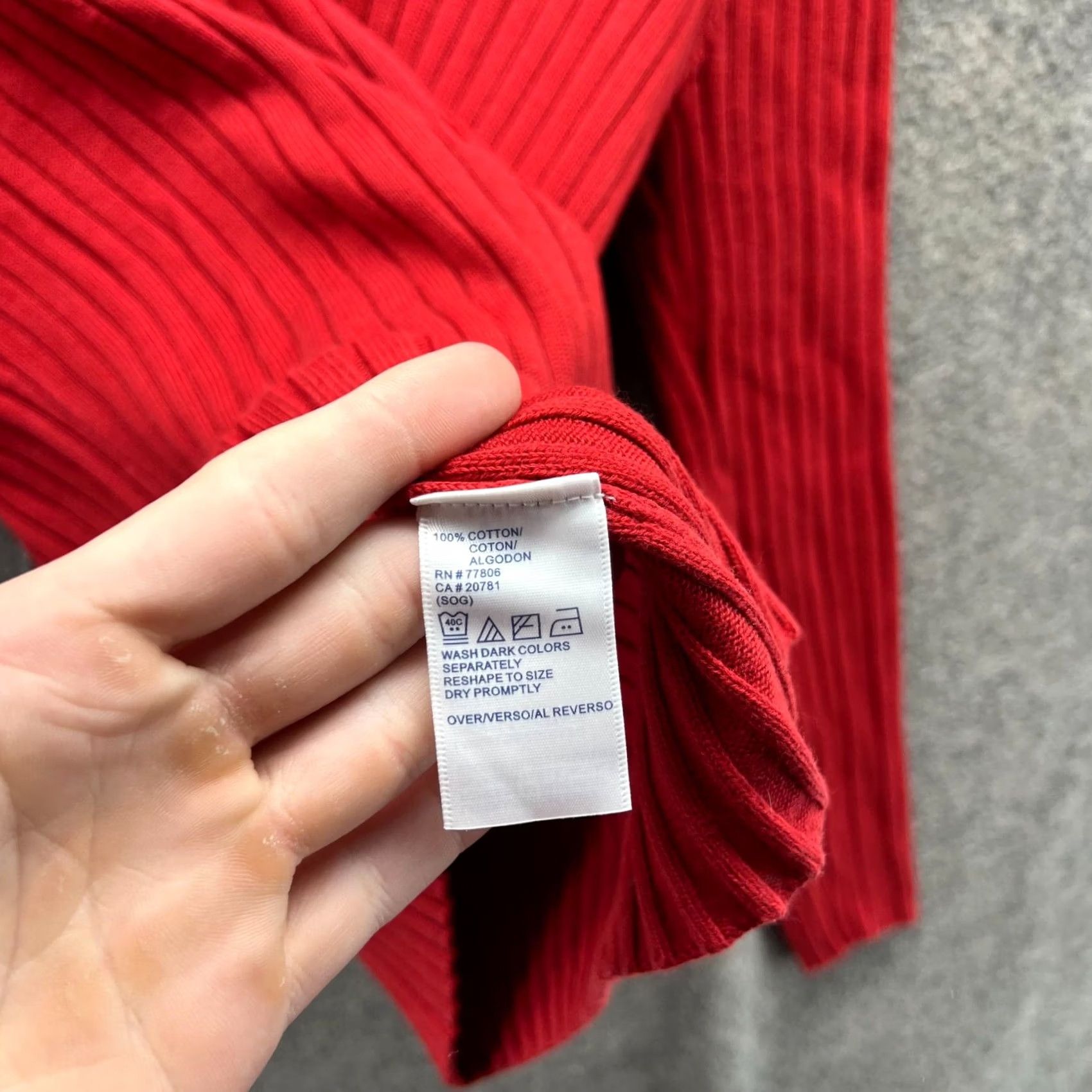 Tommy Hilfiger Tommy Hilfiger Sweater Women Large V Neck Pullover Knit Fleece Red Vtg Ribbed Size L / US 10 / IT 46 - 6 Thumbnail