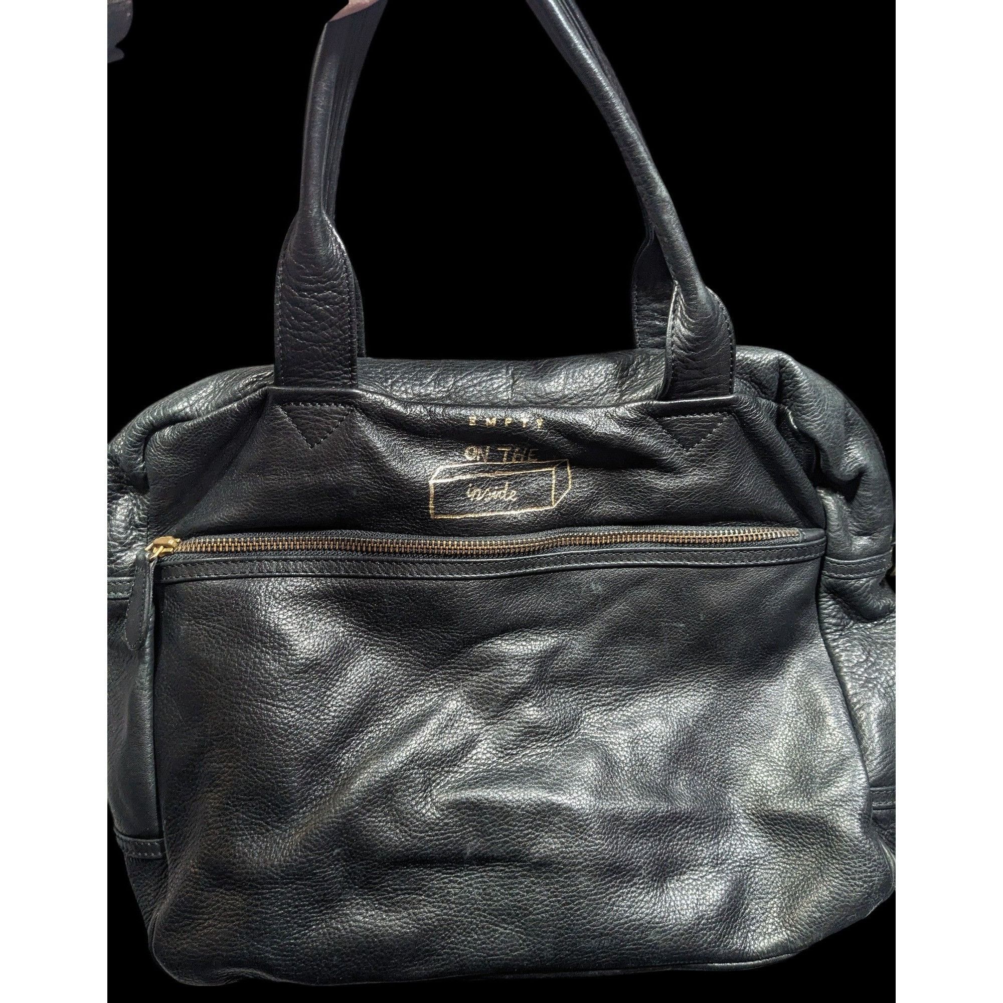 Other Paris House Black Slouchy Leather Googly Eye Bag Size ONE SIZE - 2 Thumbnail