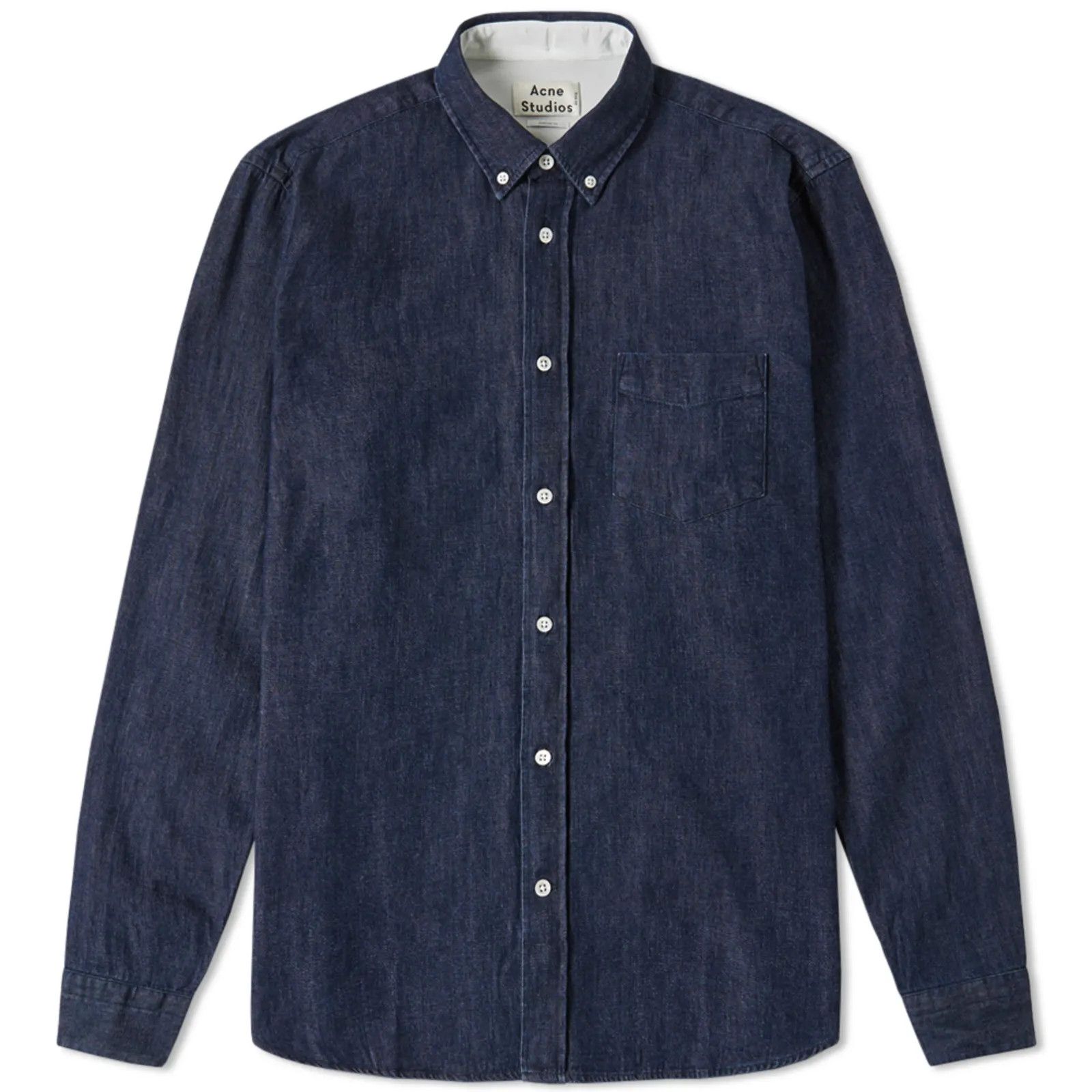 Acne Studios [46] Isherwood Twill Denim Shirt in Indigo (AW15) Size US S / EU 44-46 / 1 - 9 Thumbnail
