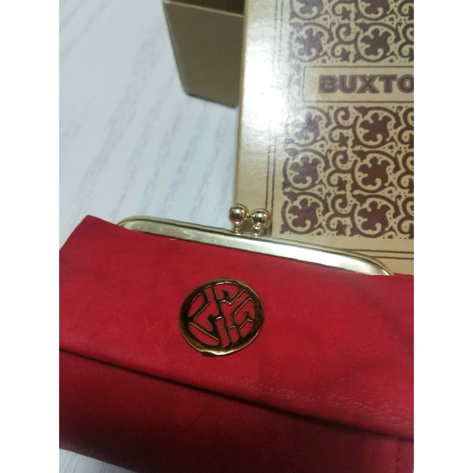 Vintage VINTAGE Buxton Wallet Trifold Card Wallet Red in the Box New Ladies Unisex Size ONE SIZE - 4 Thumbnail