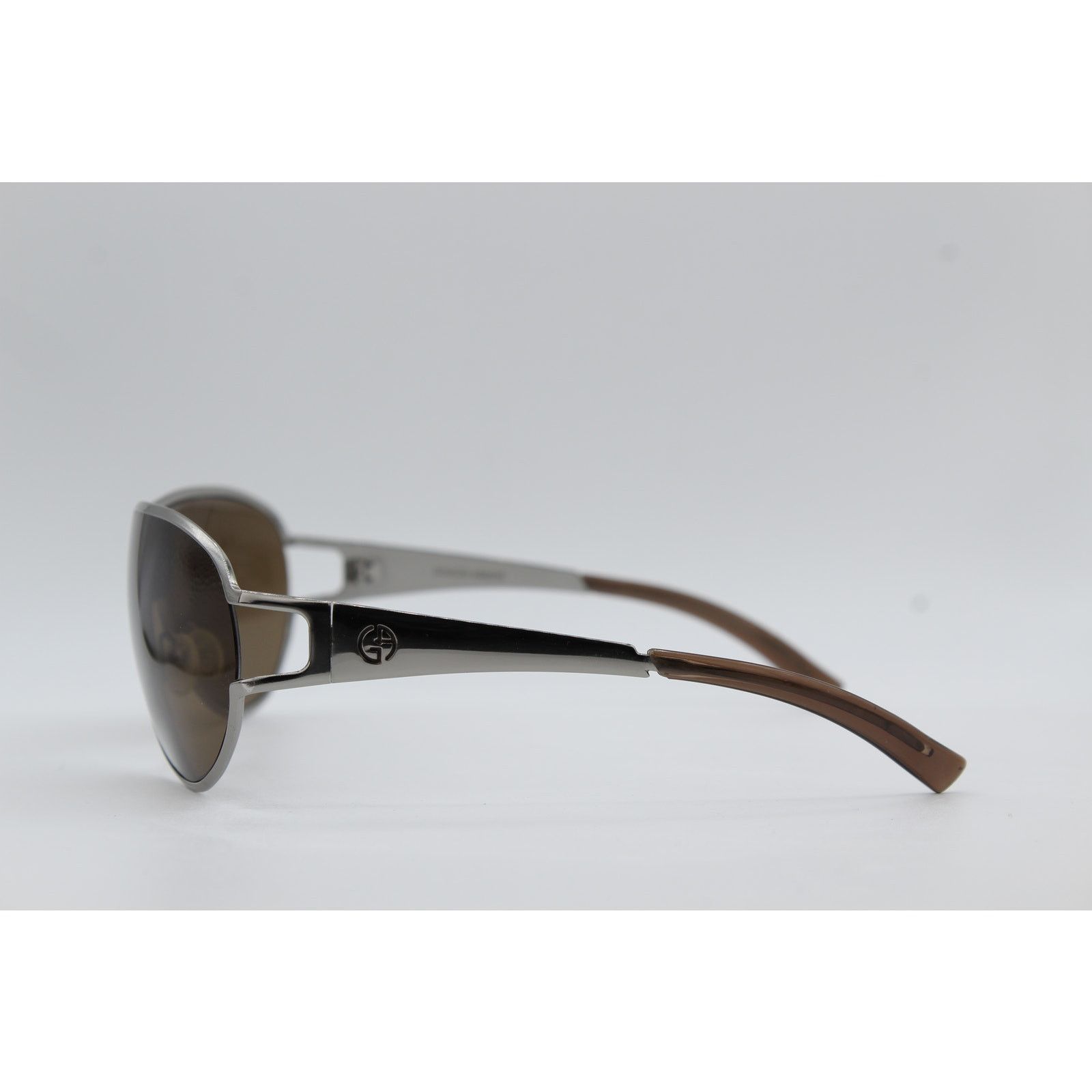 Giorgio Armani Giorgio Armani GA 187/S 8E9 Silver Aviator Sunglasses & Case Size ONE SIZE - 4 Thumbnail