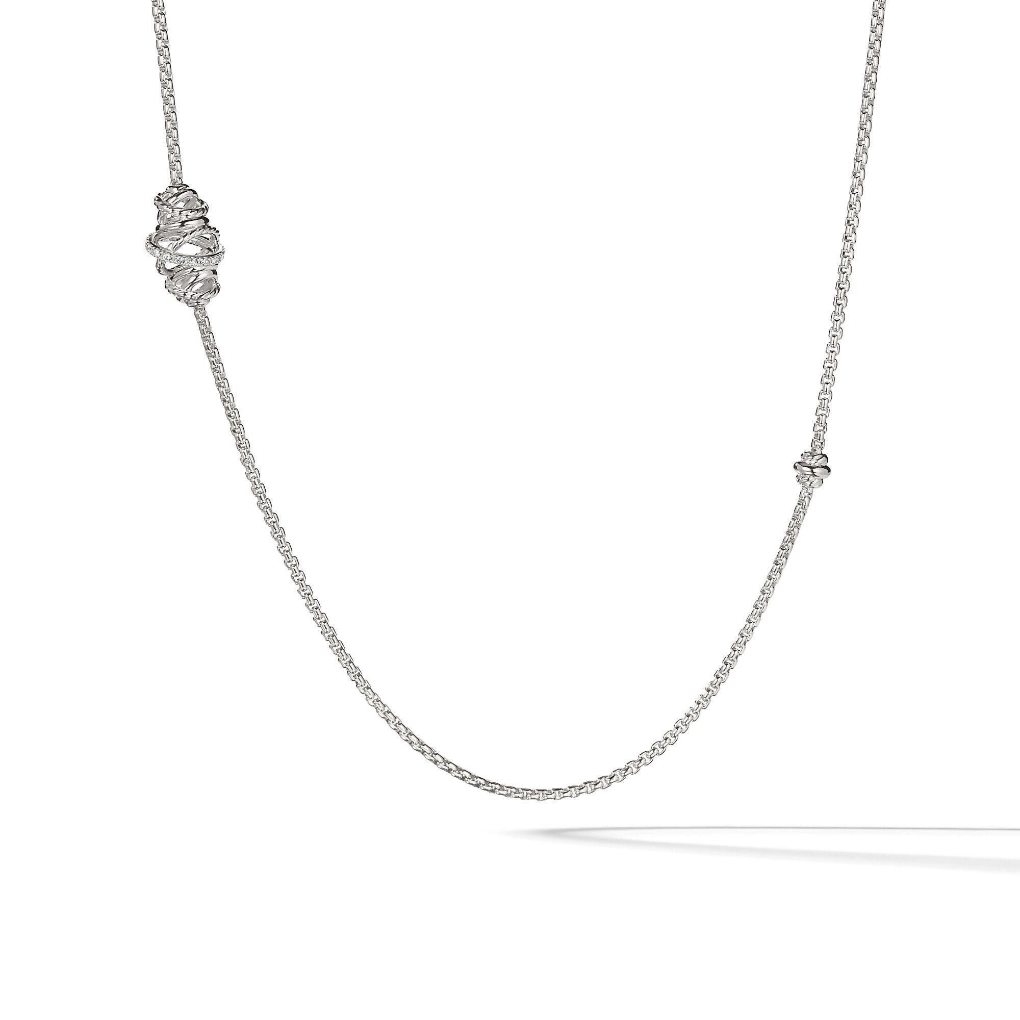 David Yurman o1w1db10525 N13231D Necklace in Sterling Silver with Diamond Size ONE SIZE - 1 Preview