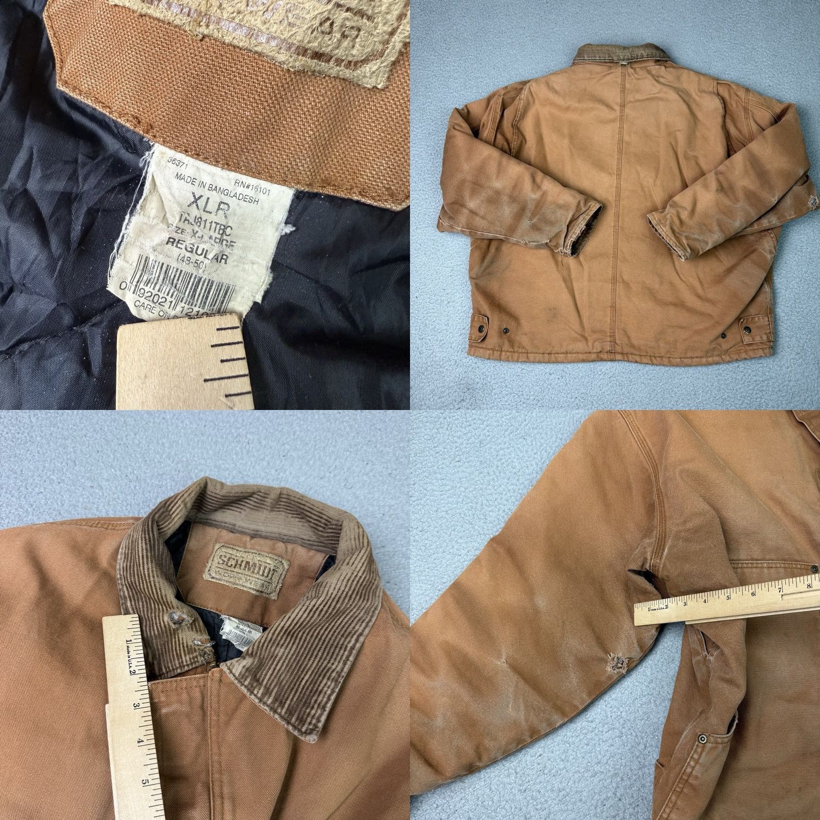 Vintage CE Schmidt Jacket Adult XL Brown Canvas Quilt Lined Zip Workwear Distressed Rare Mens XL Brown Canvas Quilt Lined Zip Jacket Size US XL / EU 56 / 4 - 8 Thumbnail