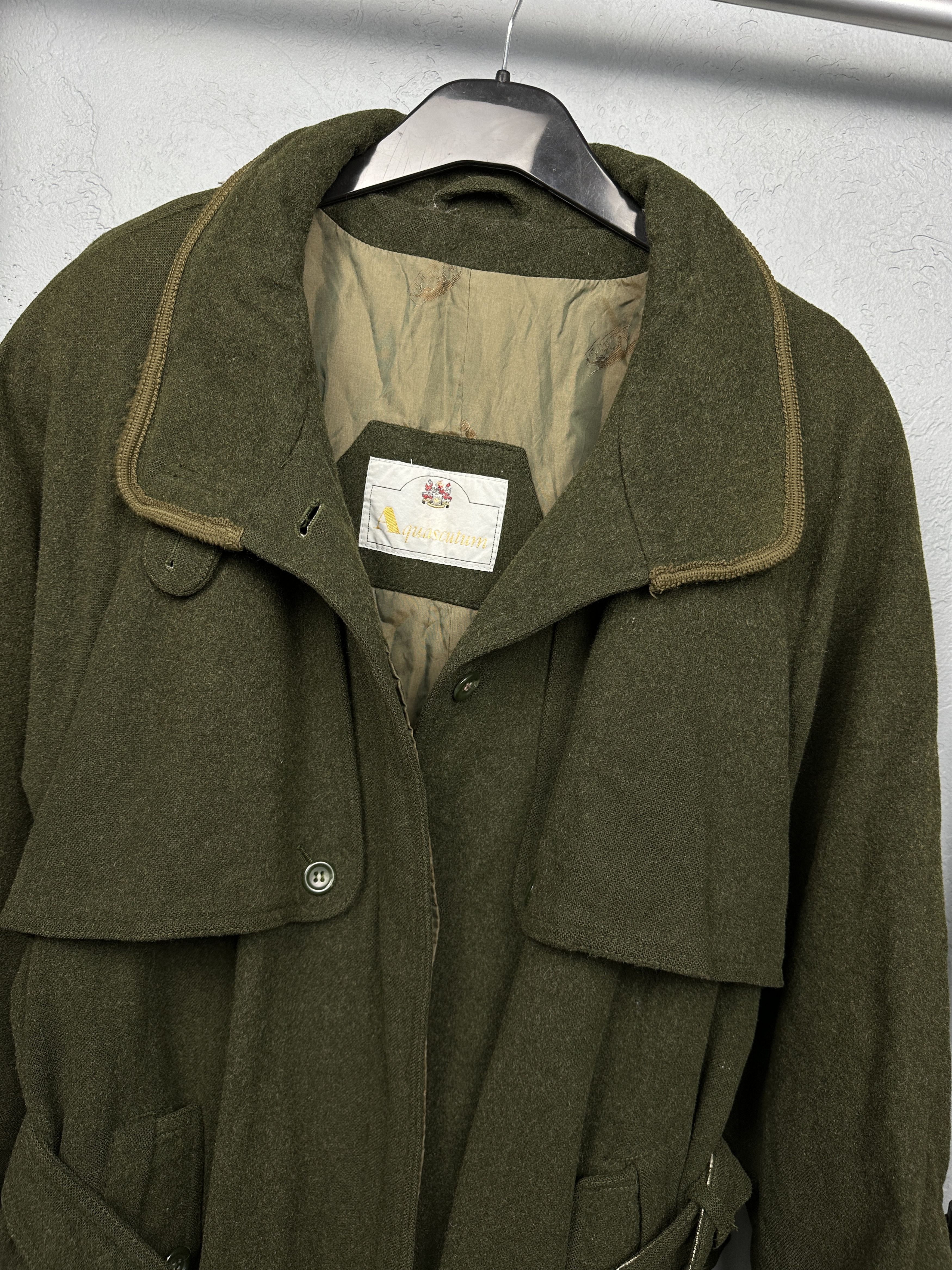 Aquascutum × Vintage Aquascutum Vintage Womens Wool Coat Jacket Size L / US 10 / IT 46 - 2 Thumbnail