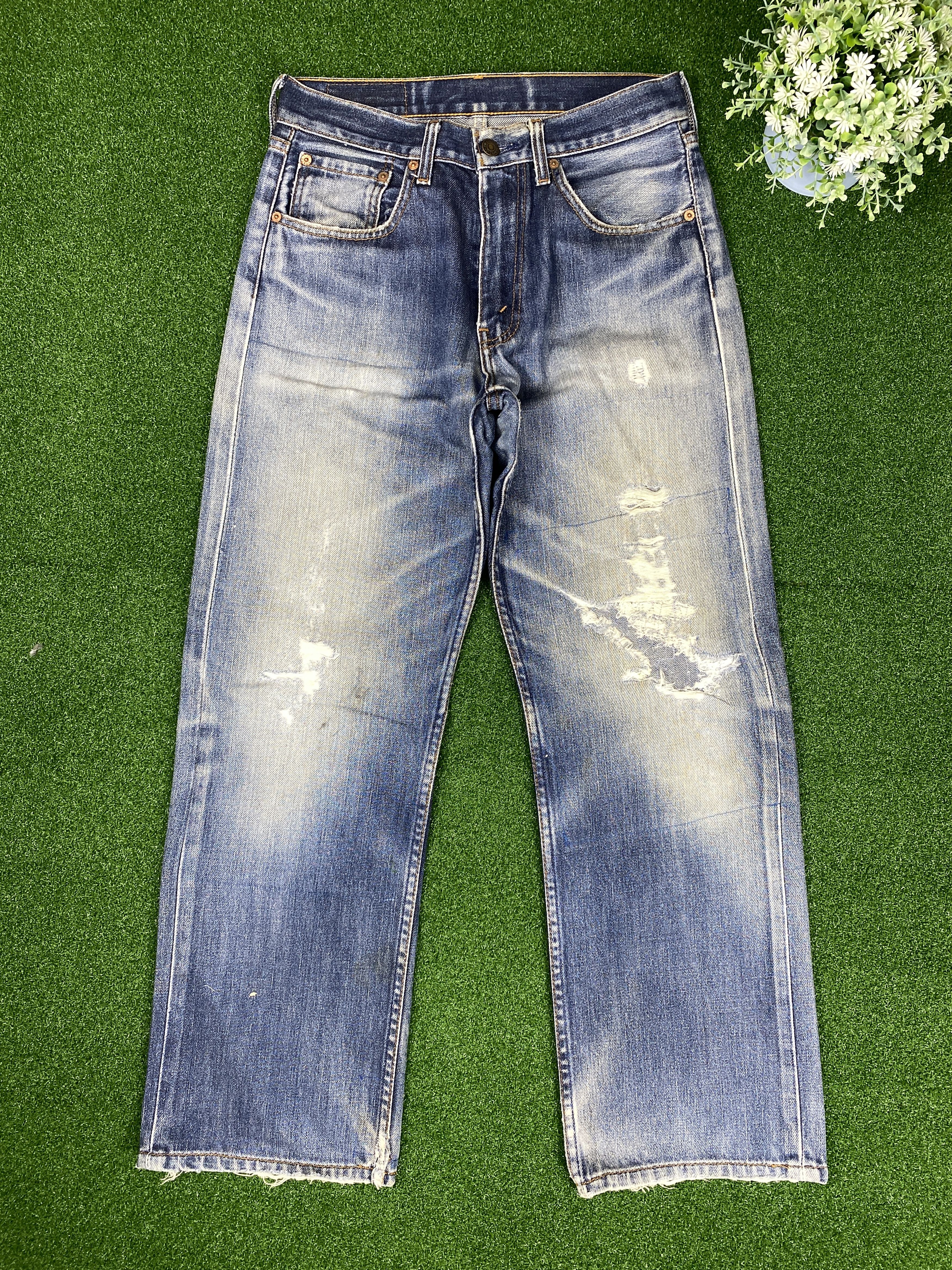 Levi's Vintage Levi's 512 Distressed Faded Blue Jeans CP0035 Size US 30 / EU 46 - 1 Thumbnail