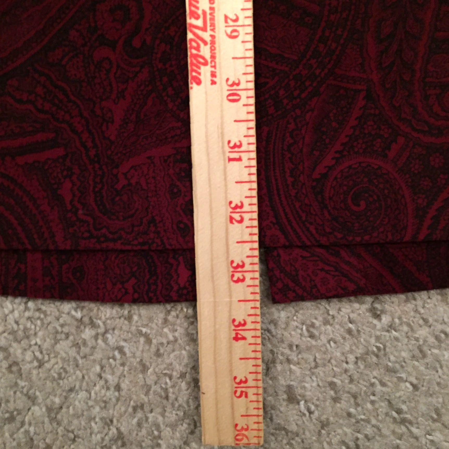 Talbots Talbots Skirt Petite 8 Long Maxi Red Paisley Slit Stretch Womens Size 30" / US 8 / IT 44 - 5 Thumbnail