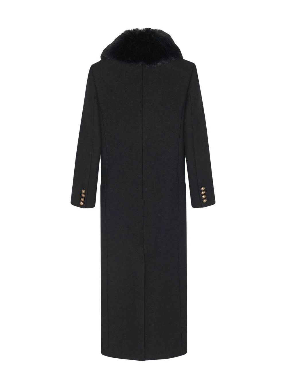 Saint Laurent Paris o1bcso1str1124 Coat in Black Size M / US 6-8 / IT 42-44 - 2 Thumbnail