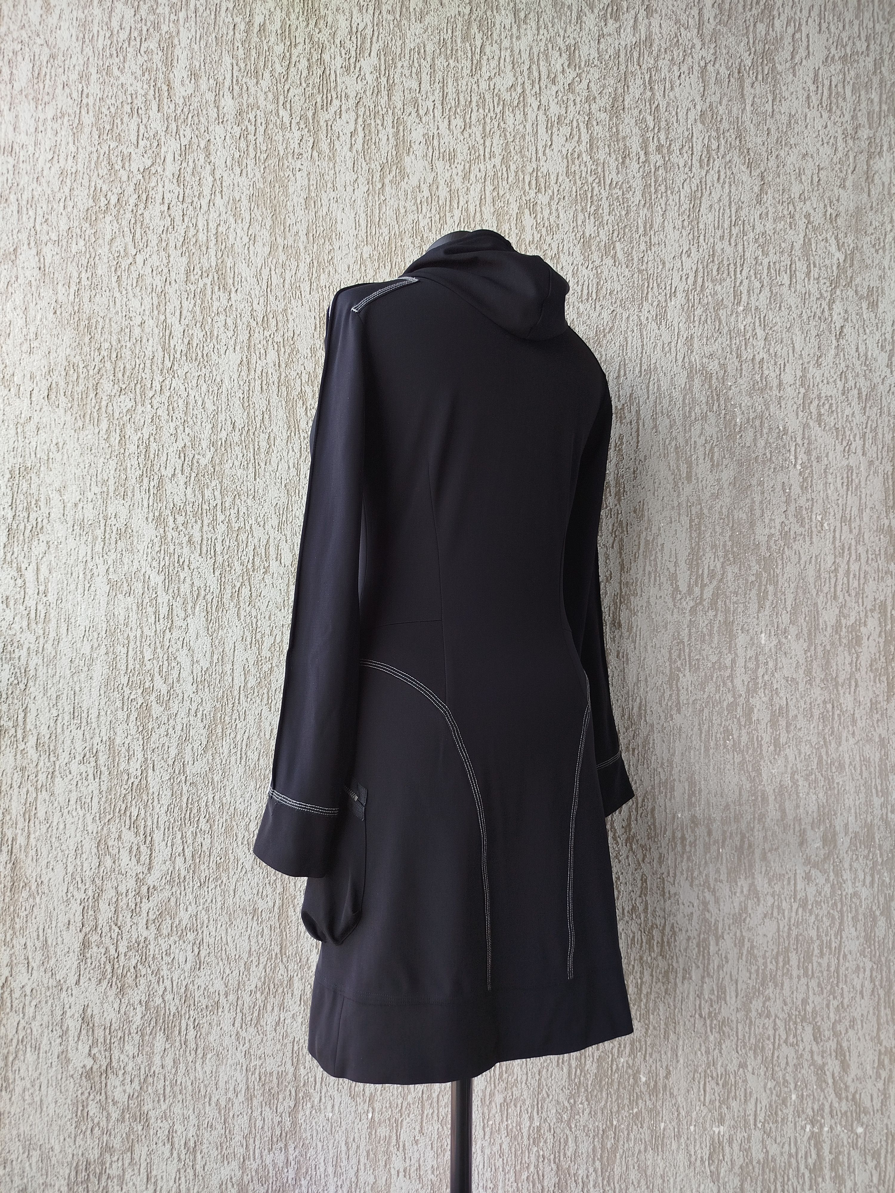 Marithe + Francois Girbaud Dress Long Sleeve Hooded Pockets Avant Garde Vintage Size L Size L / US 10 / IT 46 - 10 Thumbnail