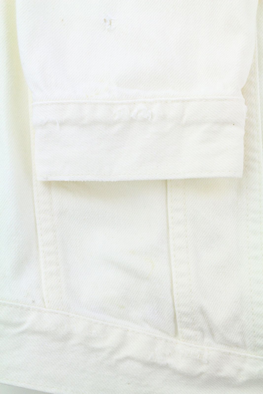 Nudie Jeans BILLY M Pitch White Worn Denim Polo Neck Jacket 83686 Size US M / EU 48-50 / 2 - 8 Thumbnail