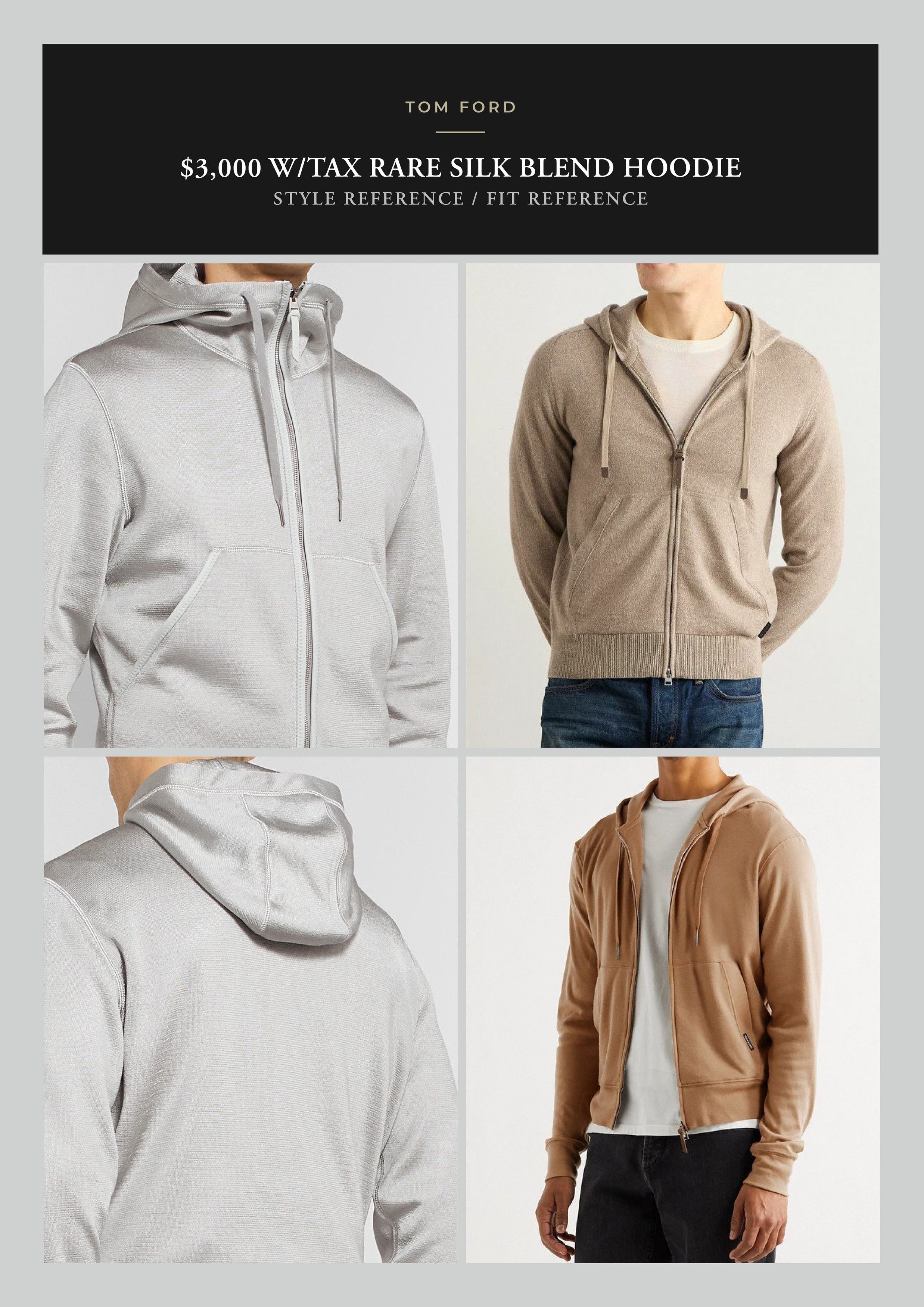 Tom Ford Fits 48-50 IT, Ultra Rare Silk Blend $3,000 Hoodie Size US XS / EU 42 / 0 - 11 Thumbnail
