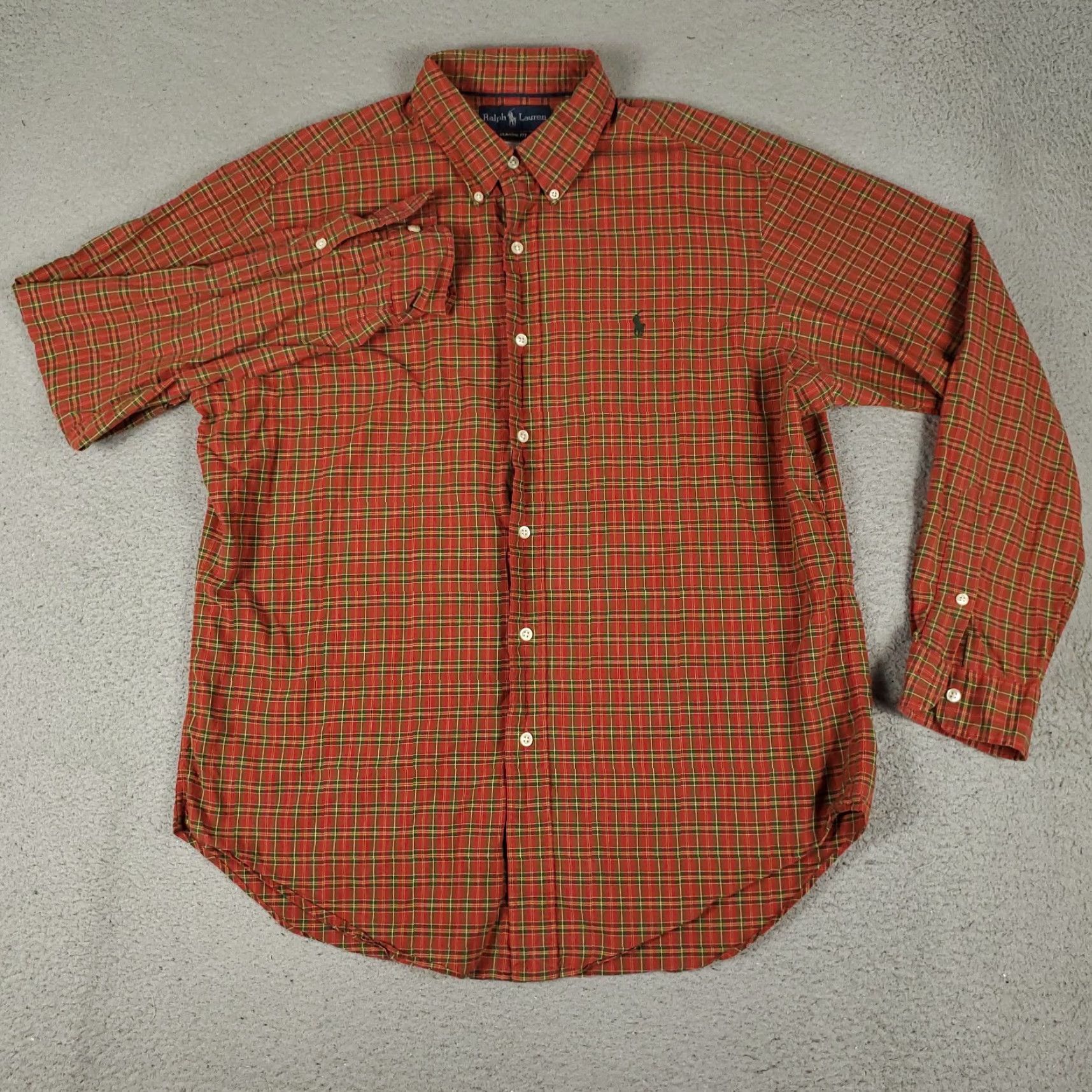 Ralph Lauren Ralph Lauren Shirt Mens Large Red Plaid Classic Fit Pony Button Up Long Sleeve Size US L / EU 52-54 / 3 - 3 Thumbnail