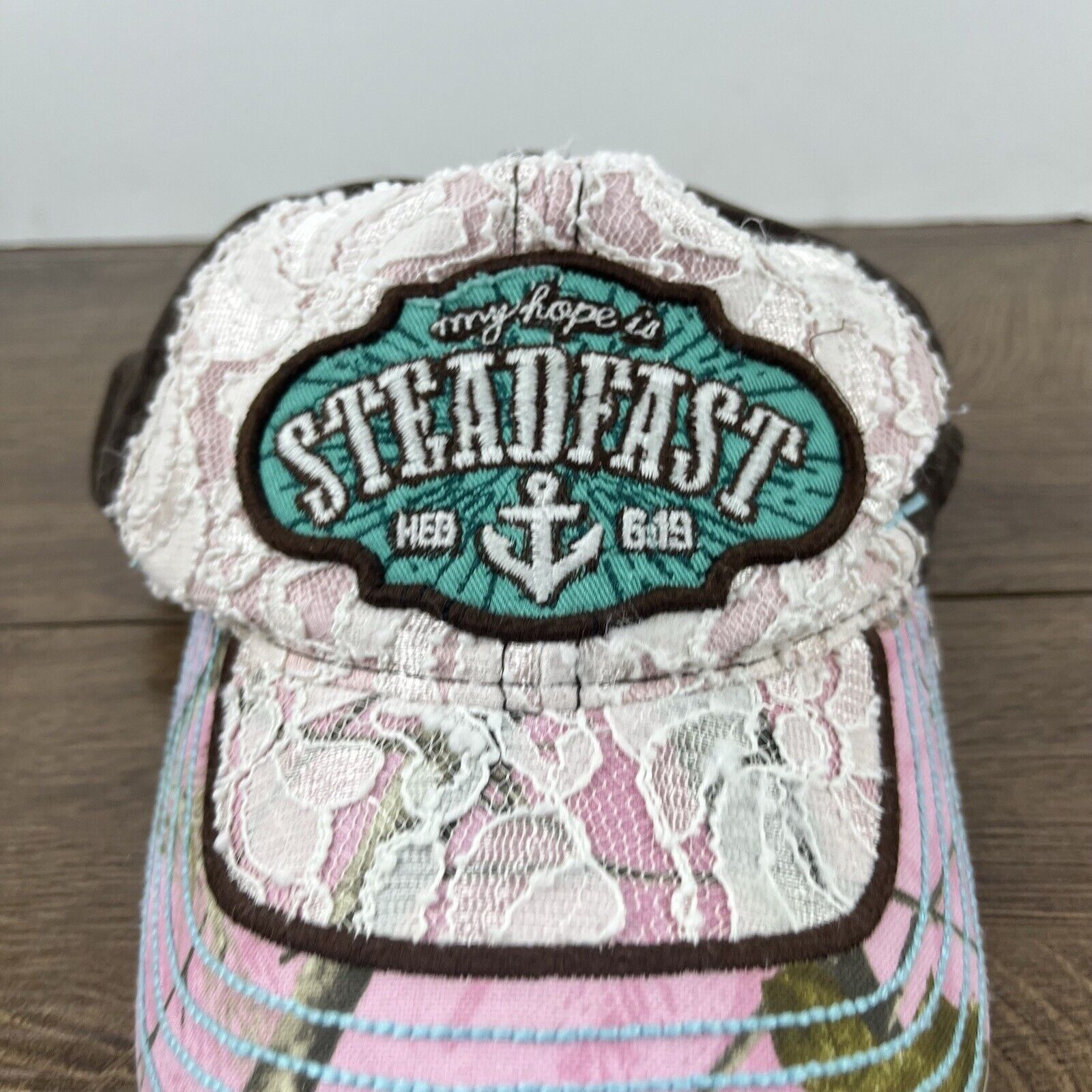 Other Steadfast Hat My Hope is Steadfast Pink Cap Adjustable Pink Size ONE SIZE - 6 Thumbnail