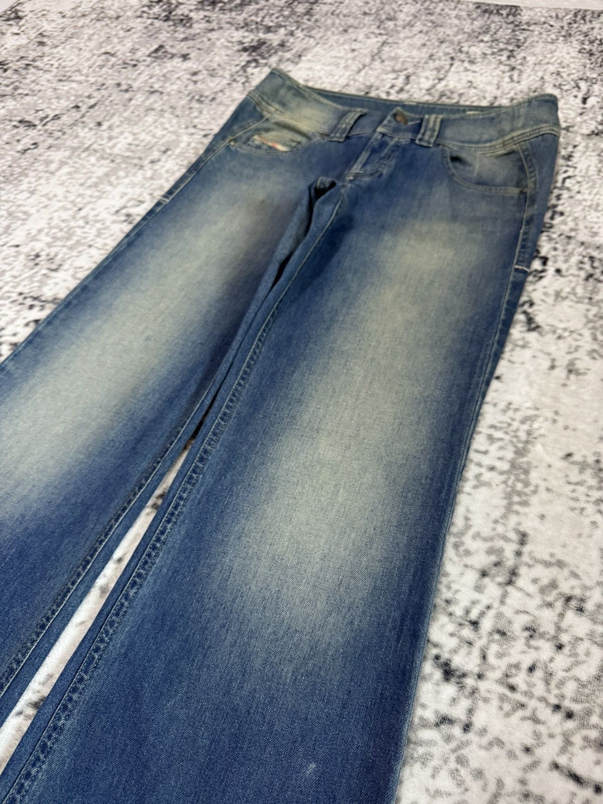 Diesel Vintage Diesel Low Rise Wide Leg Flare Jeans Size US 27 - 6 Thumbnail
