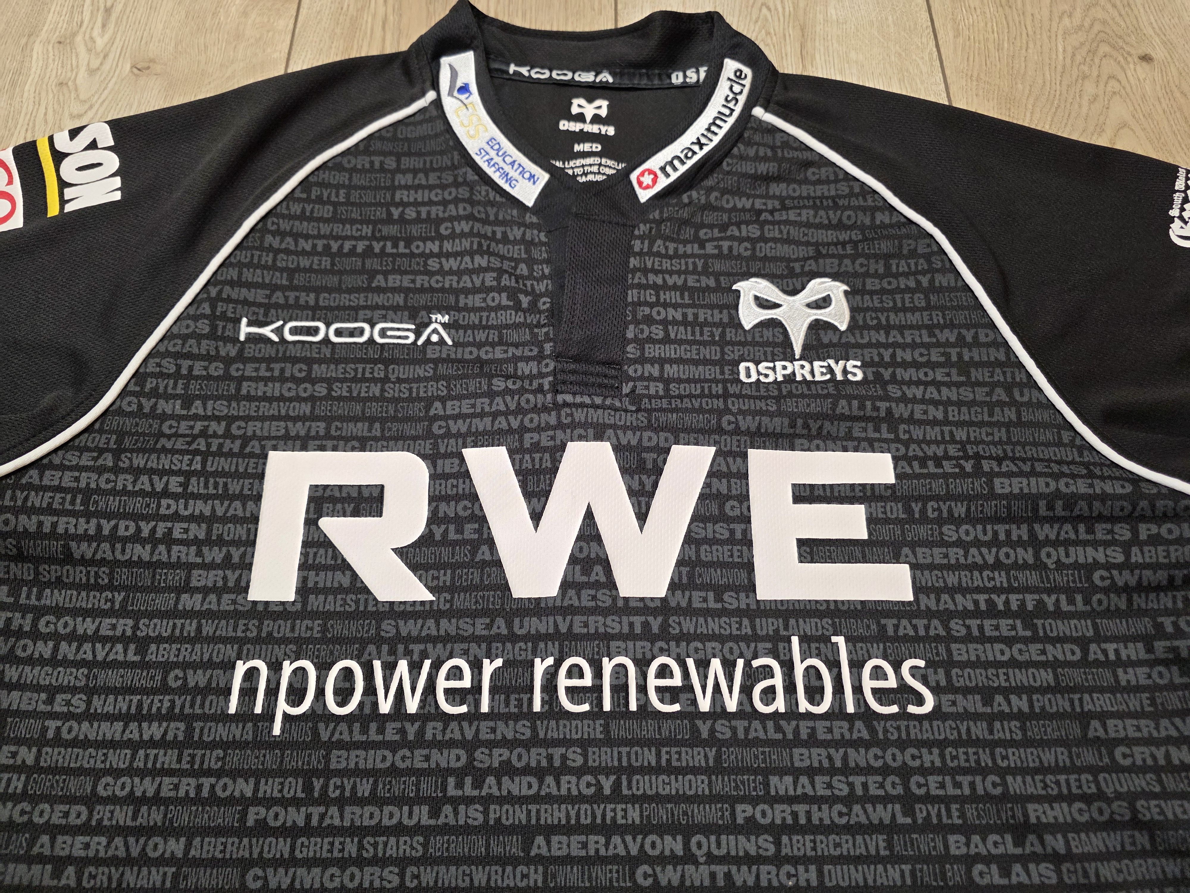 Vintage OSPREYS RUGBY VINTAGE JERSEY WALES RUGBY RARE BLACK Size US M / EU 48-50 / 2 - 3 Thumbnail
