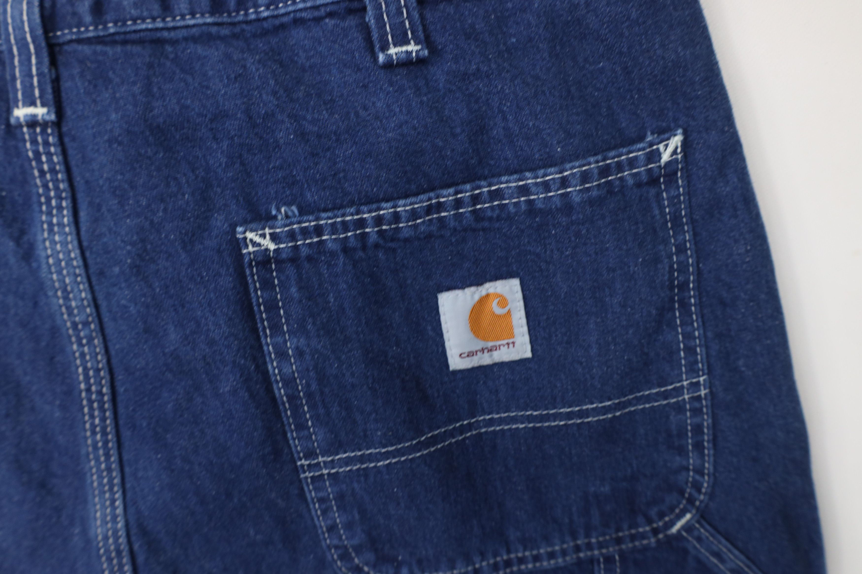 Carhartt Vintage Y2K Carhartt Wide Leg Dungaree Denim Jeans Blue Size US 34 / EU 50 - 13 Thumbnail