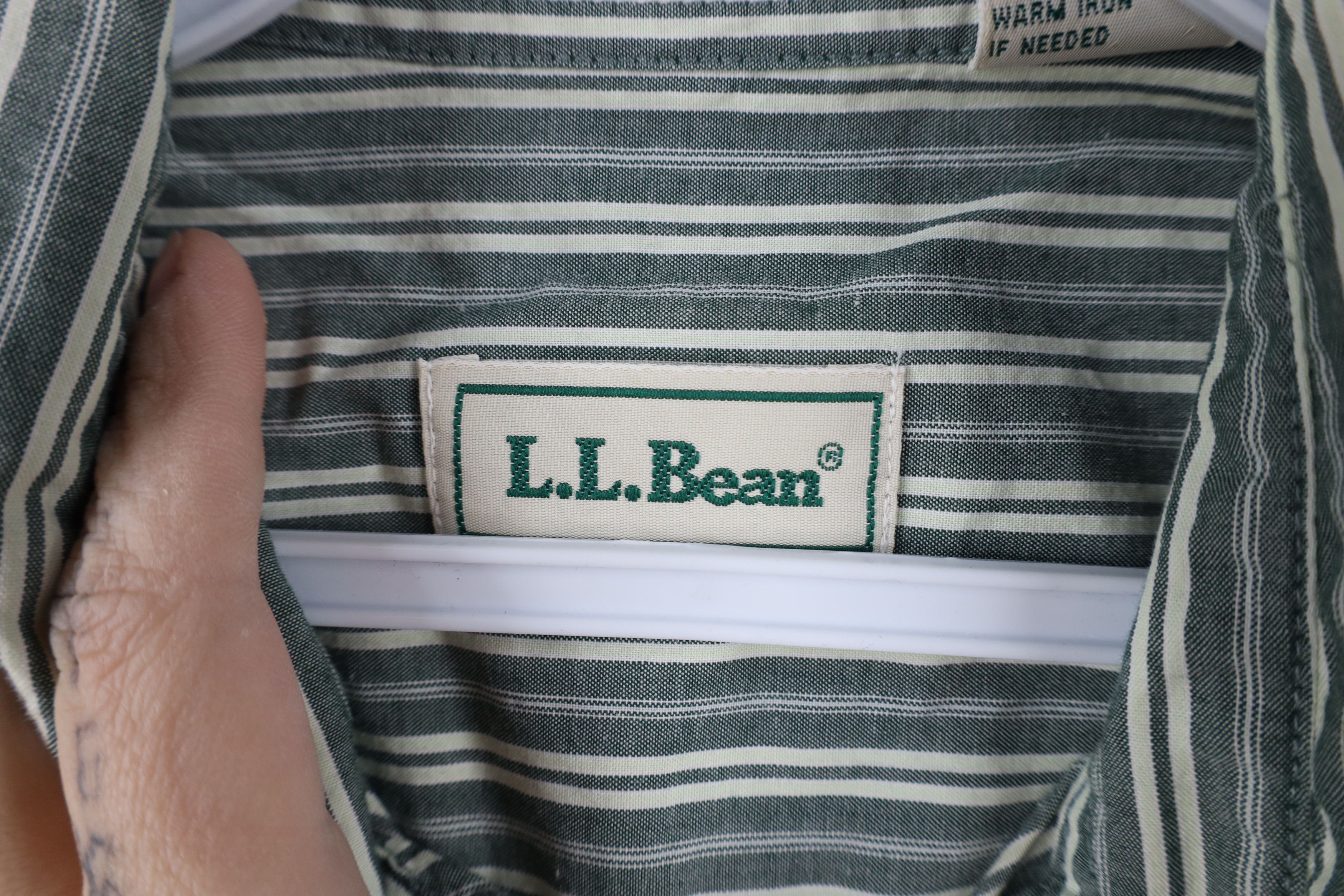 L.L. Bean × Vintage Vintage 90s LL Bean Striped Short Sleeve Button Down Shirt Size US M / EU 48-50 / 2 - 6 Thumbnail