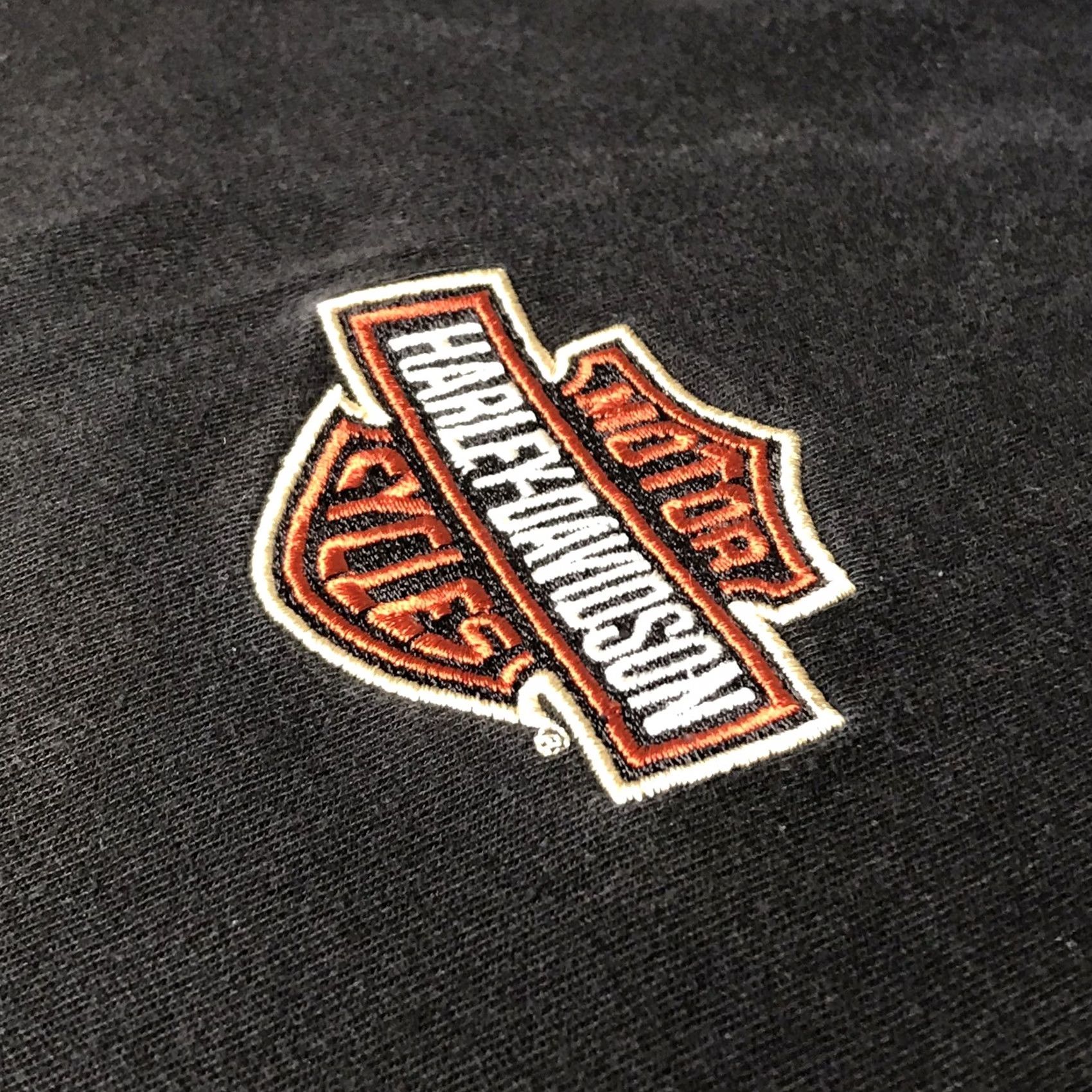 Harley Davidson Harley-Davidson Men Black Distressed Embroidered Long Sleeve Graphic T-Shirt 2XL Size US XXL / EU 58 / 5 - 4 Thumbnail